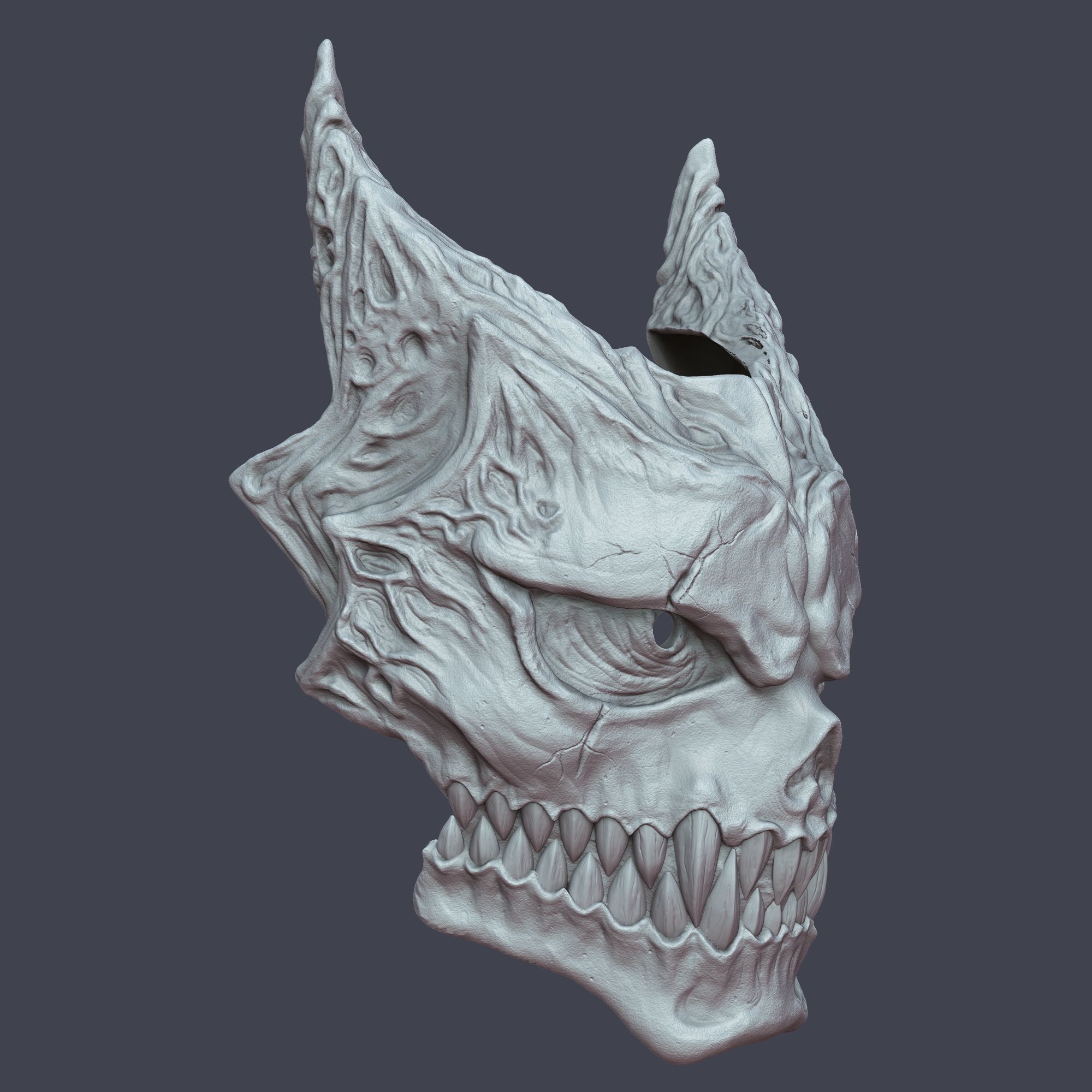 Kaiju No8 Inspired 3D Mask Model 2 Versions 3D print model_4
