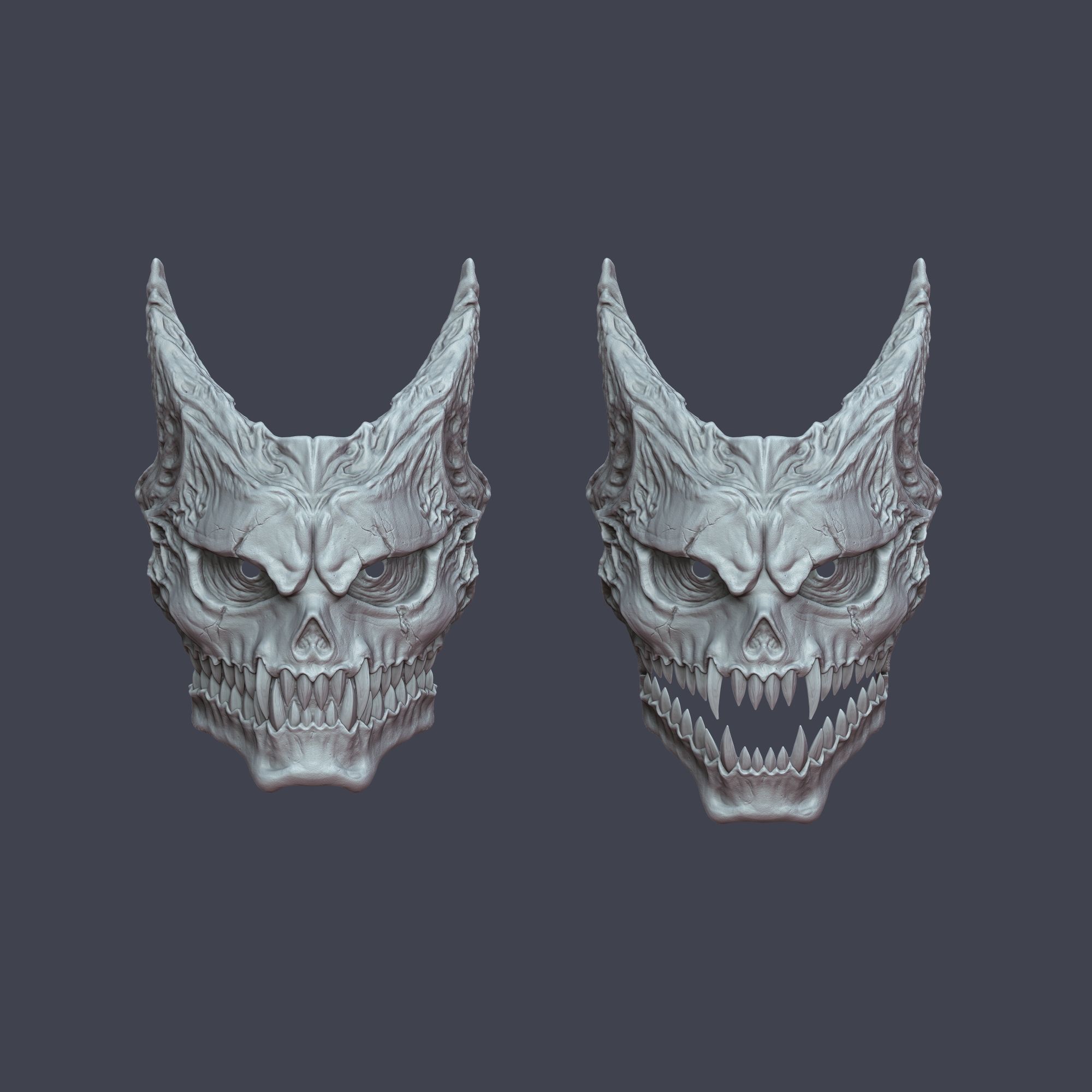 Kaiju No8 Inspired 3D Mask Model 2 Versions 3D print model_1