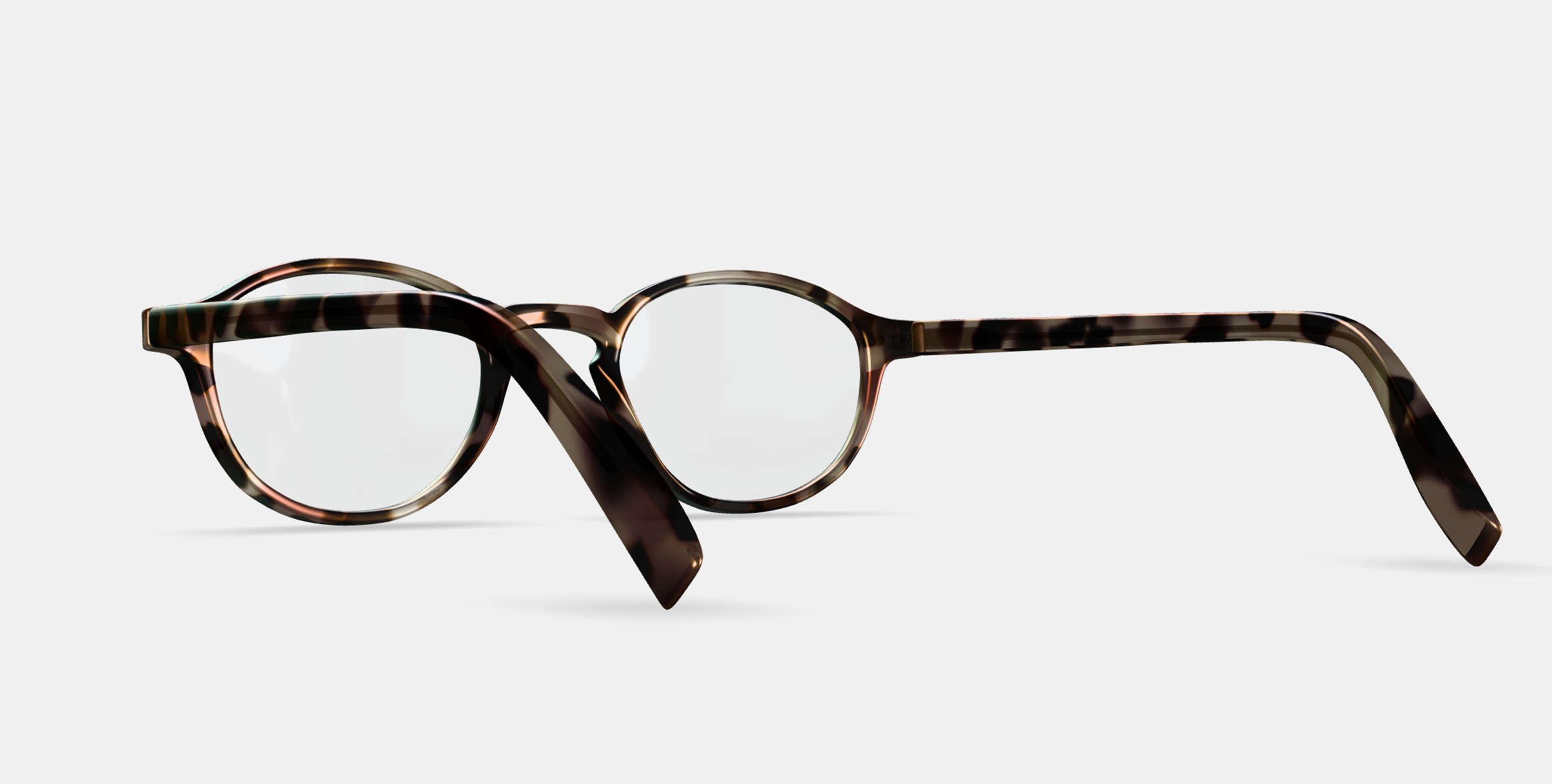 Caswell Eyeglasses in Biscotti Tortoise 3D model_3