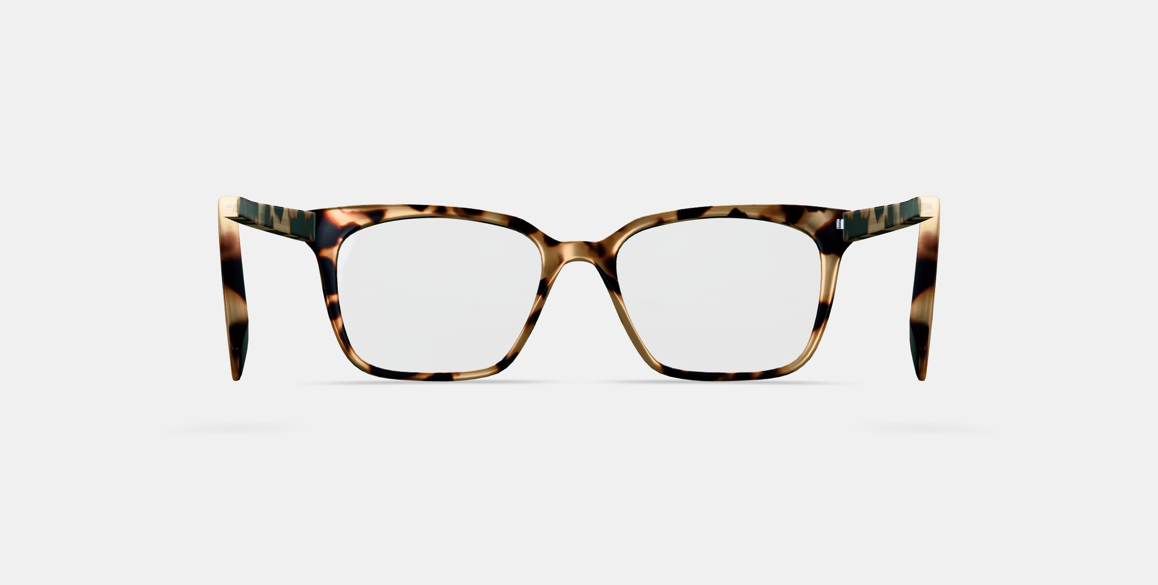 Hughes Low Bridge Fit Eyeglasses in Marzipan Tortoise 3D model_15