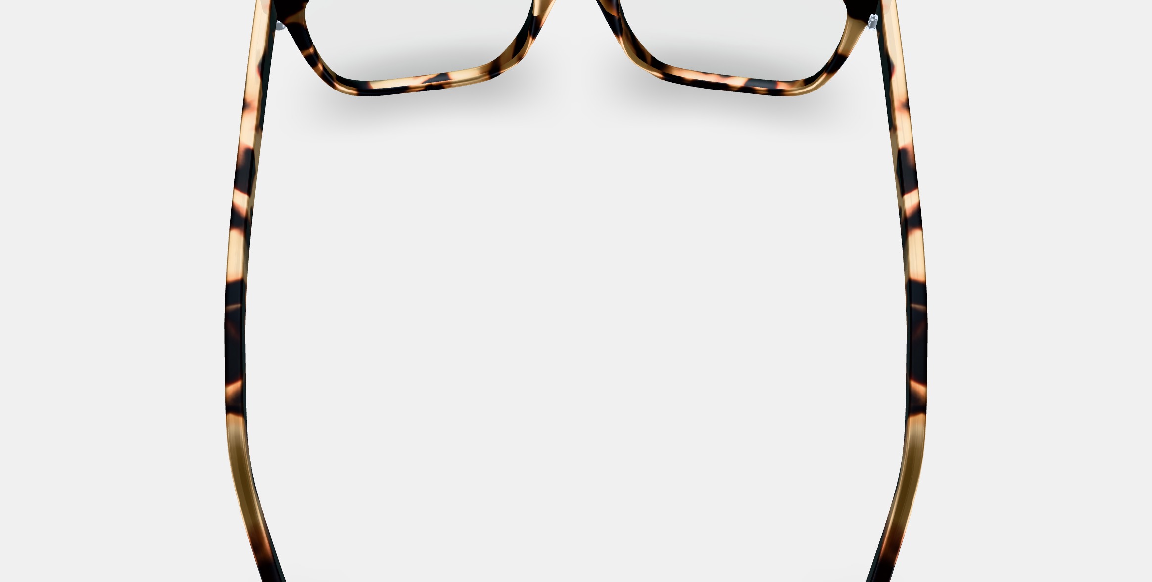 Hughes Low Bridge Fit Eyeglasses in Marzipan Tortoise 3D model_7