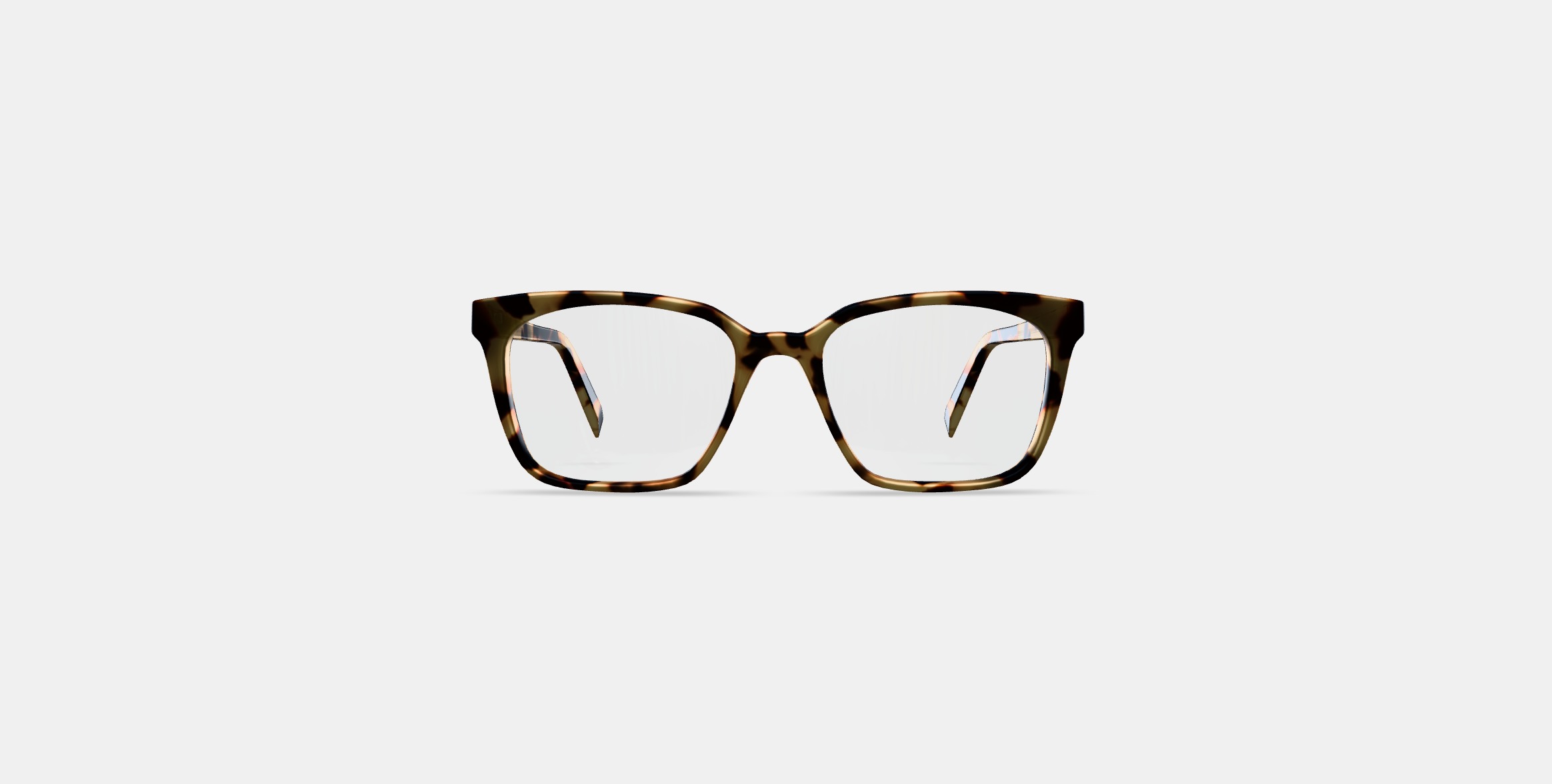Hughes Low Bridge Fit Eyeglasses in Marzipan Tortoise 3D model_10