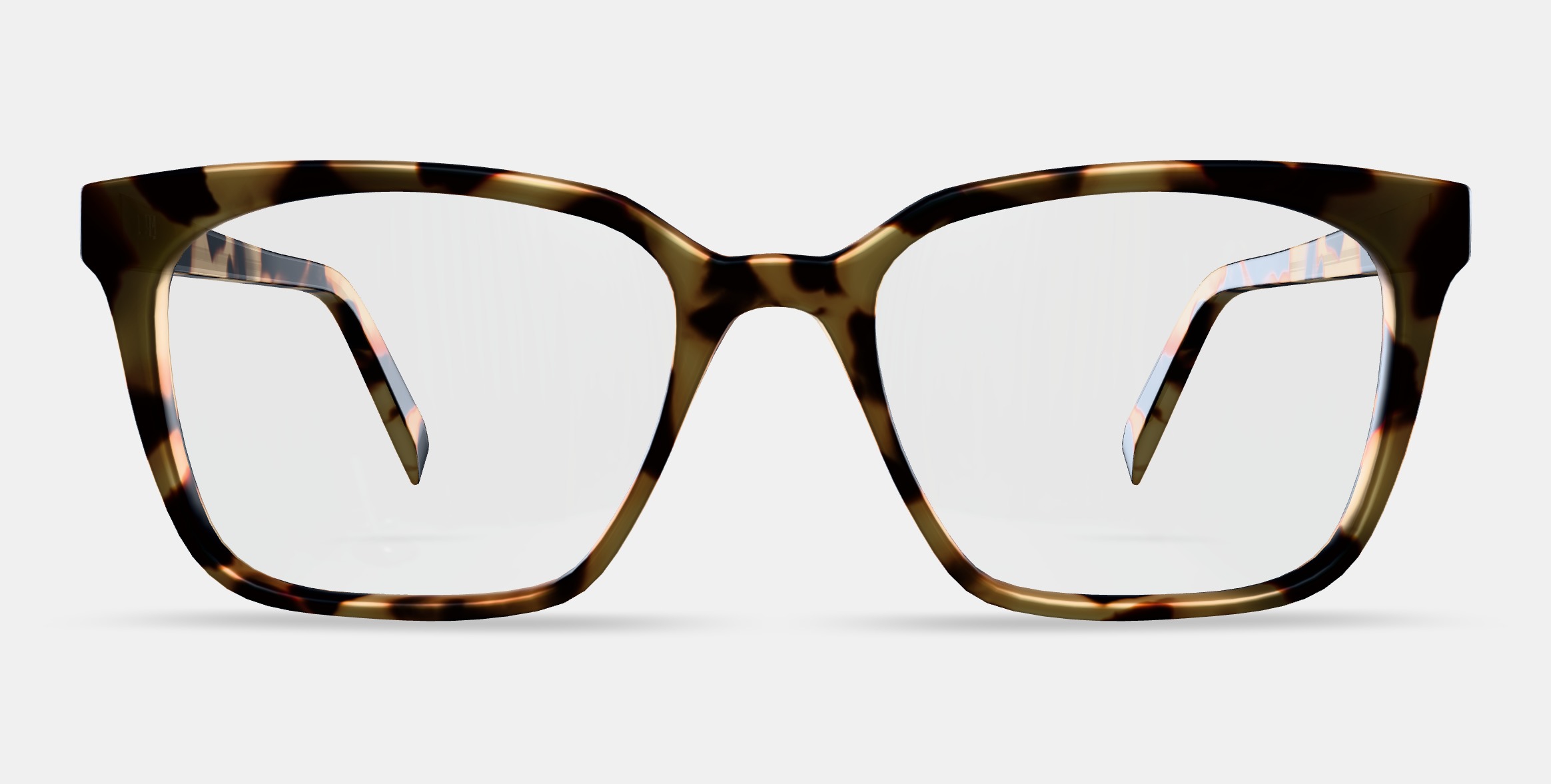 Hughes Low Bridge Fit Eyeglasses in Marzipan Tortoise 3D model_11