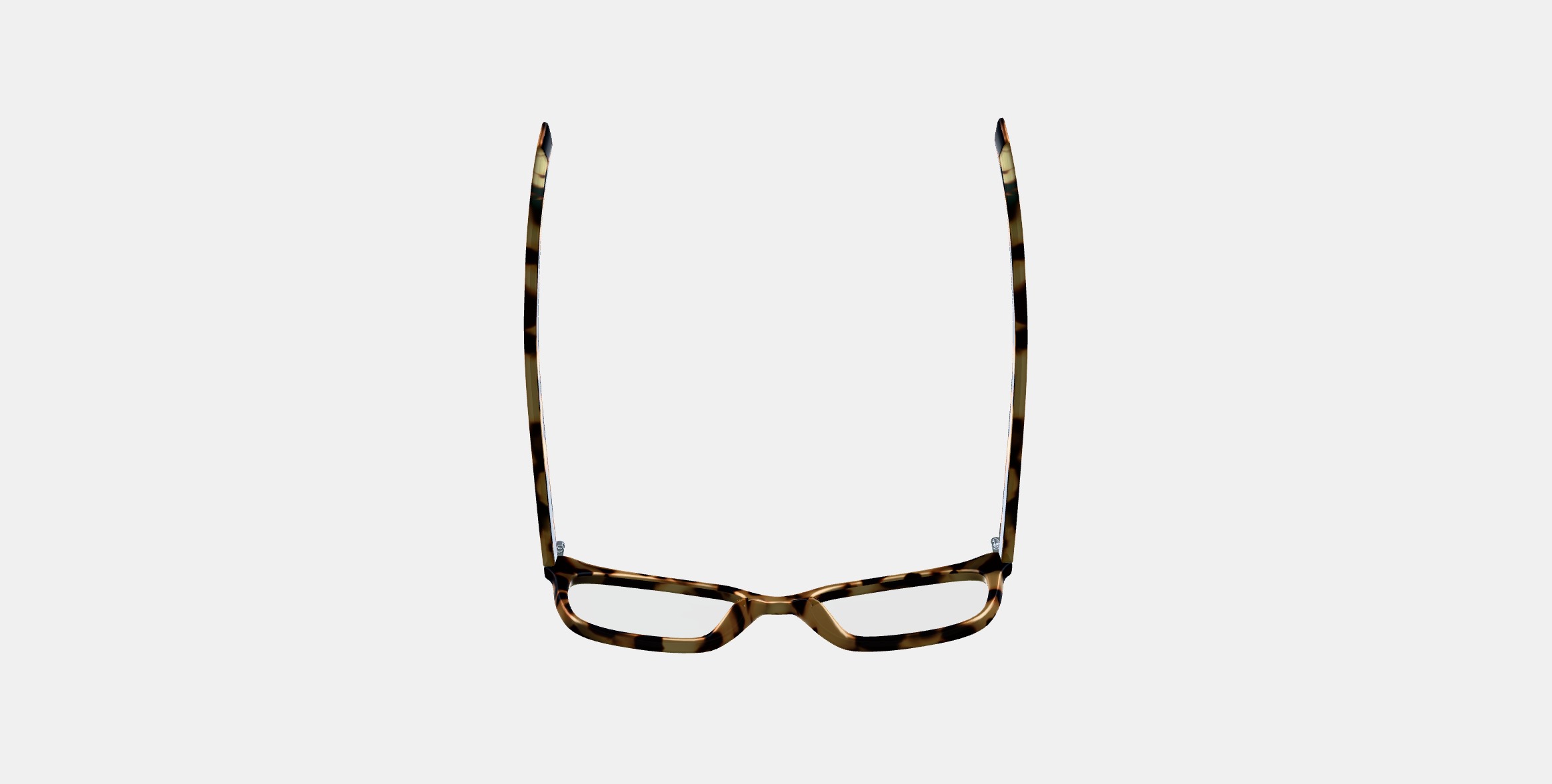 Hughes Low Bridge Fit Eyeglasses in Marzipan Tortoise 3D model_2
