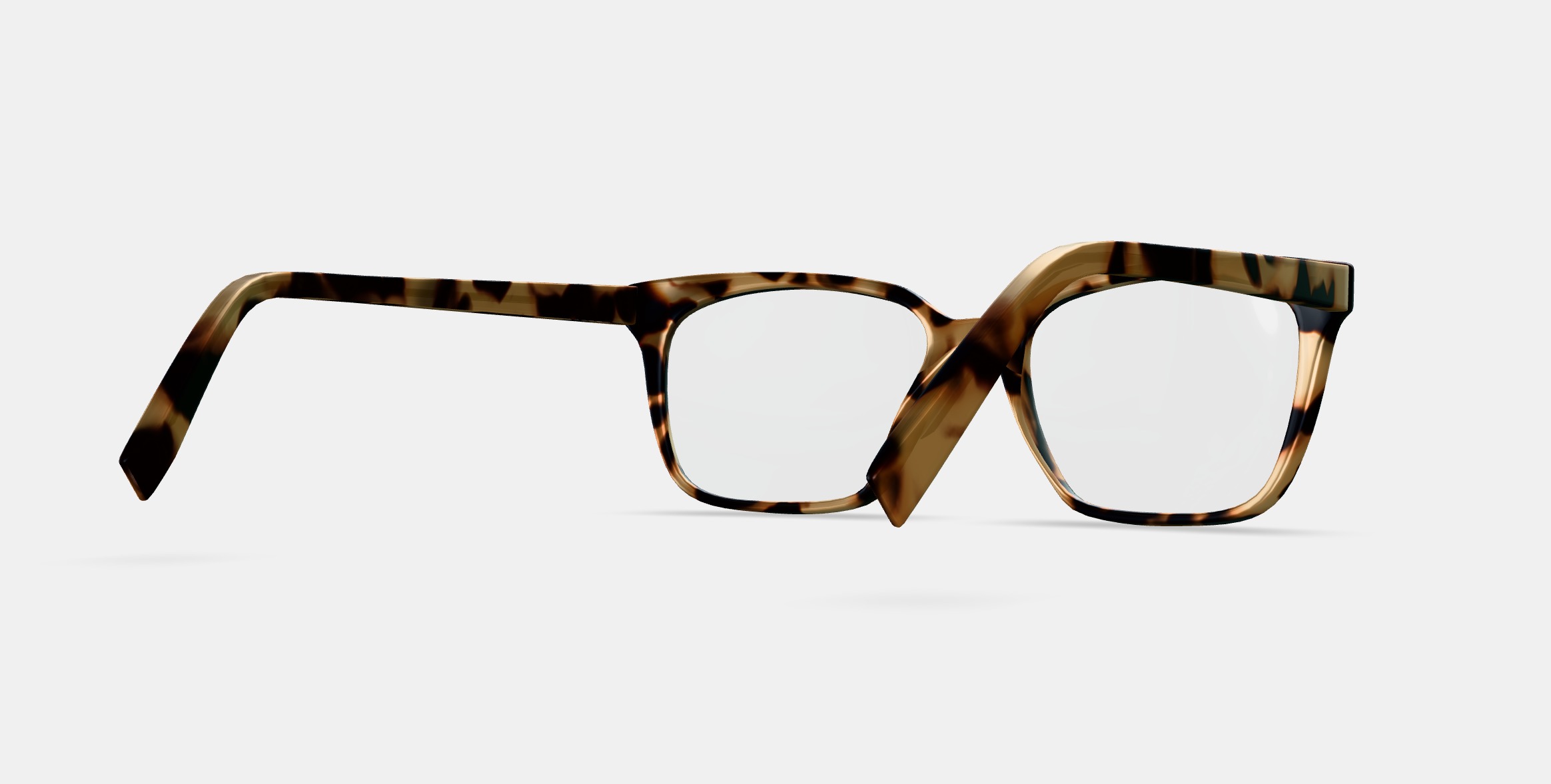 Hughes Low Bridge Fit Eyeglasses in Marzipan Tortoise 3D model_6