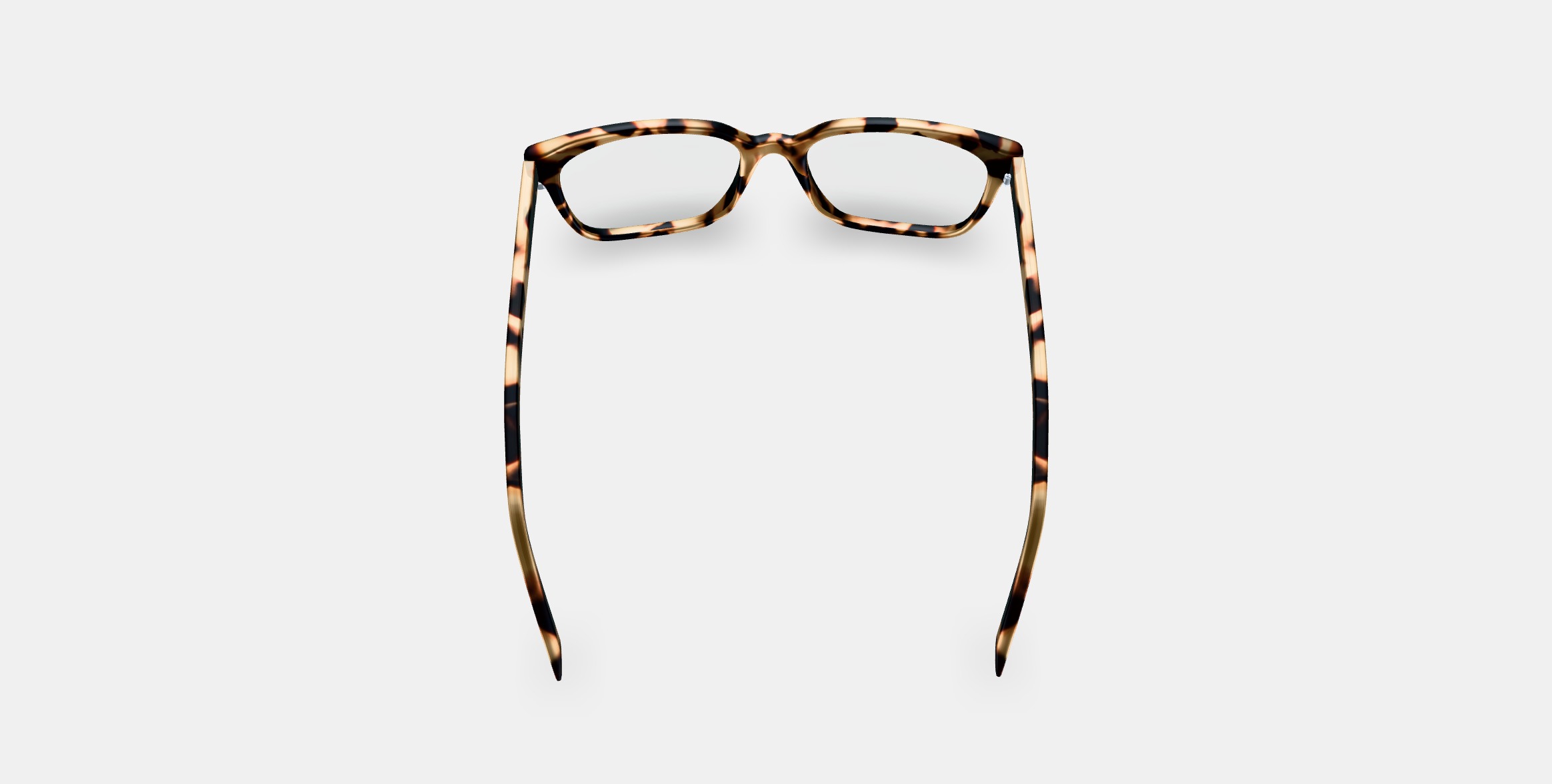 Hughes Low Bridge Fit Eyeglasses in Marzipan Tortoise 3D model_4