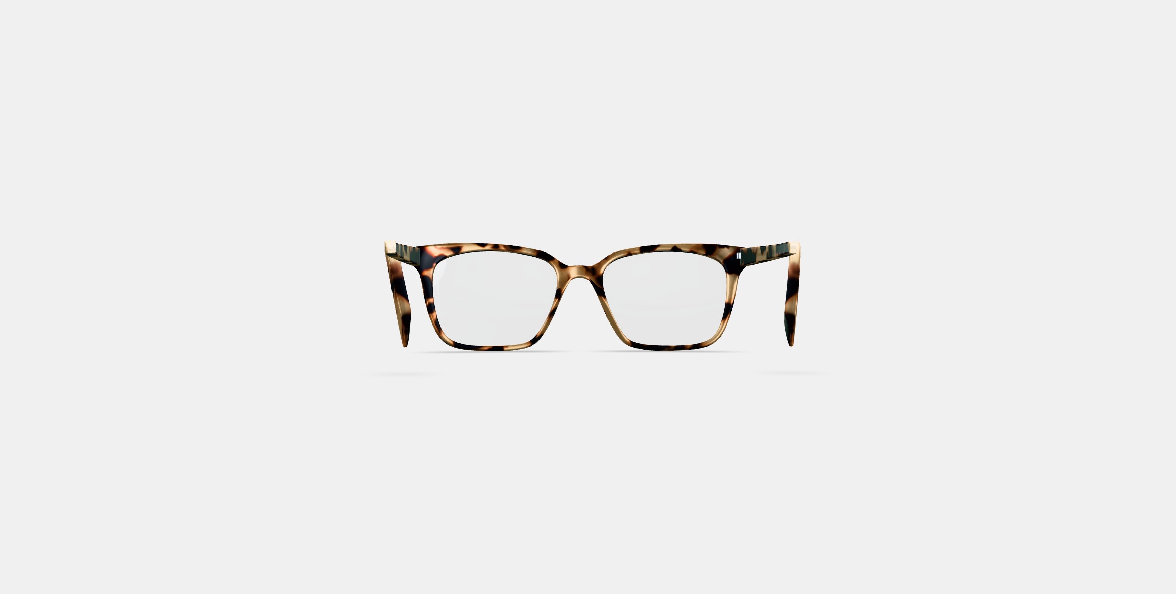 Hughes Low Bridge Fit Eyeglasses in Marzipan Tortoise 3D model_14