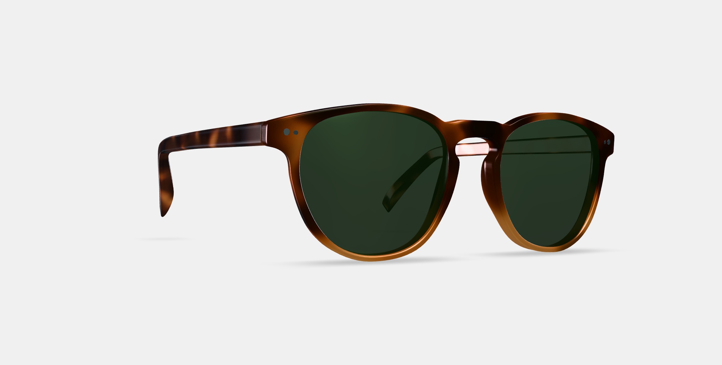 Waller Sunglasses in Barley Tortoise Fade 3D model_9