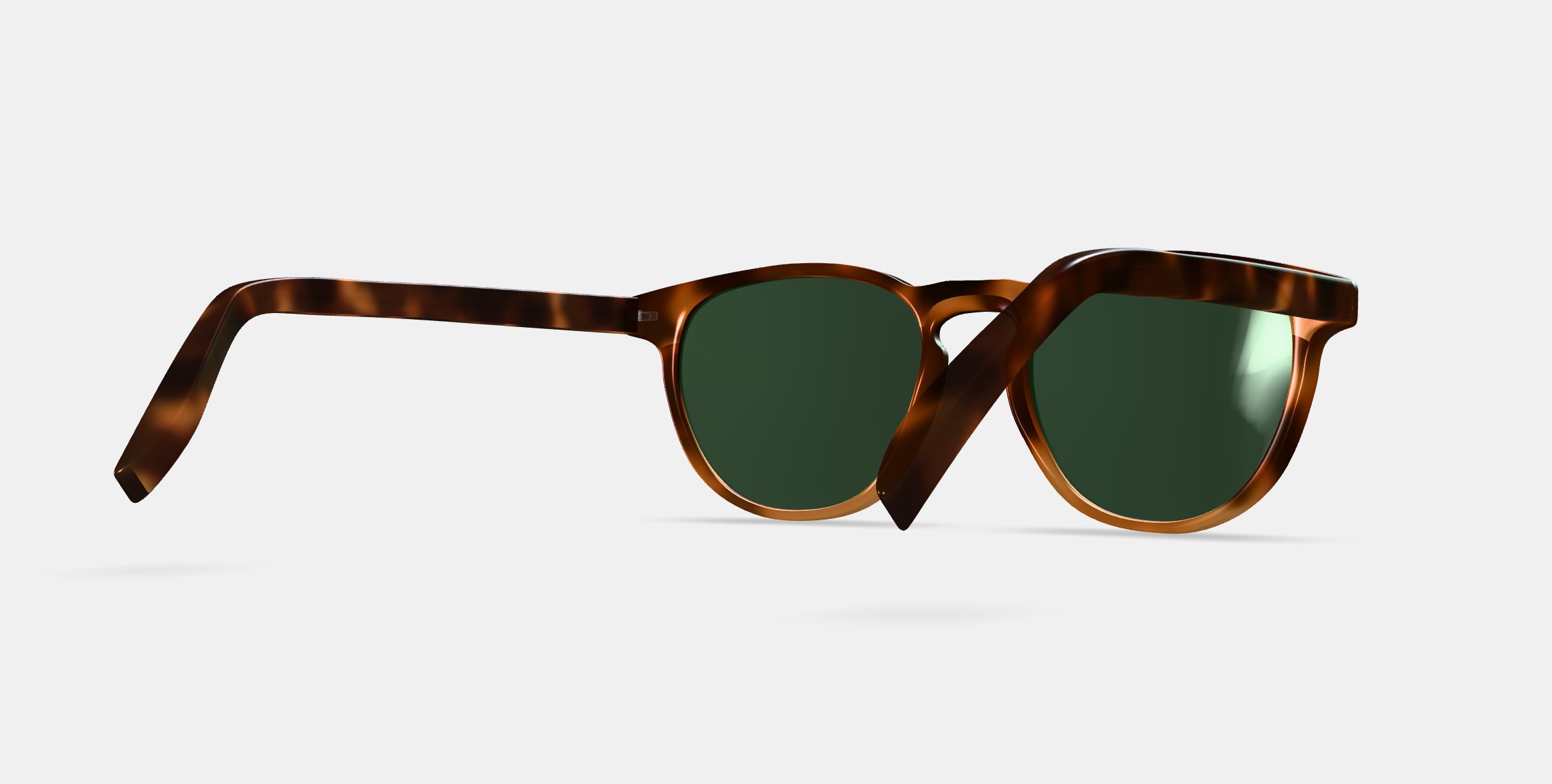 Waller Sunglasses in Barley Tortoise Fade 3D model_6