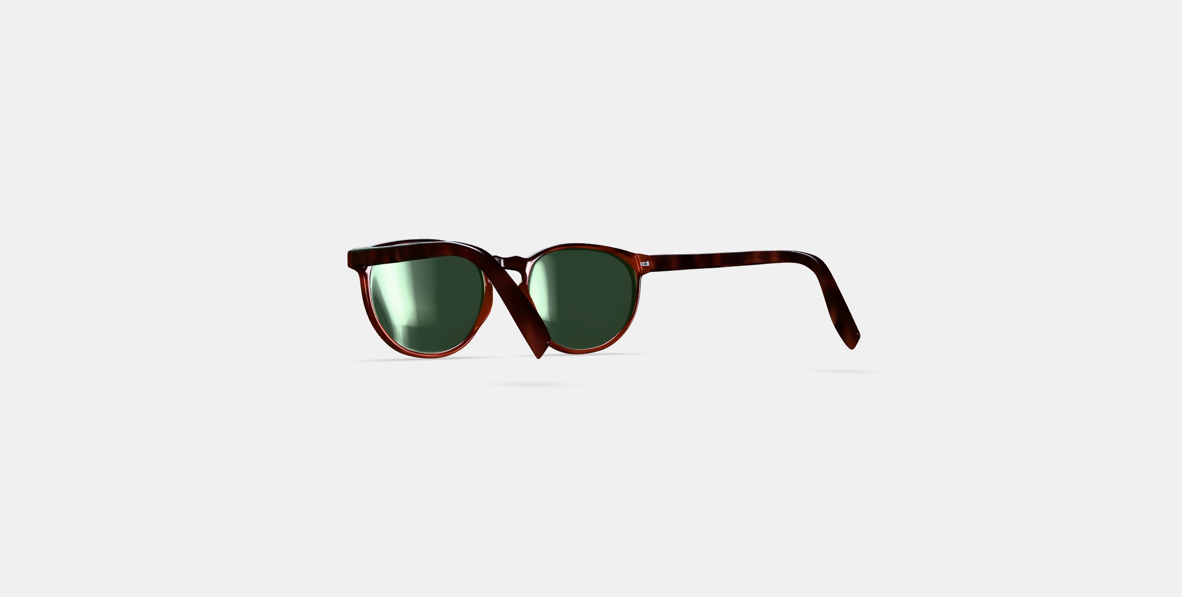 Biren Sunglasses in Cognac Tortoise Fade 3D model_16
