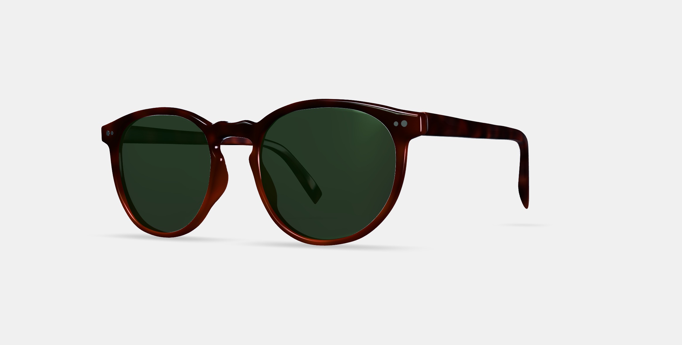 Biren Sunglasses in Cognac Tortoise Fade 3D model_13