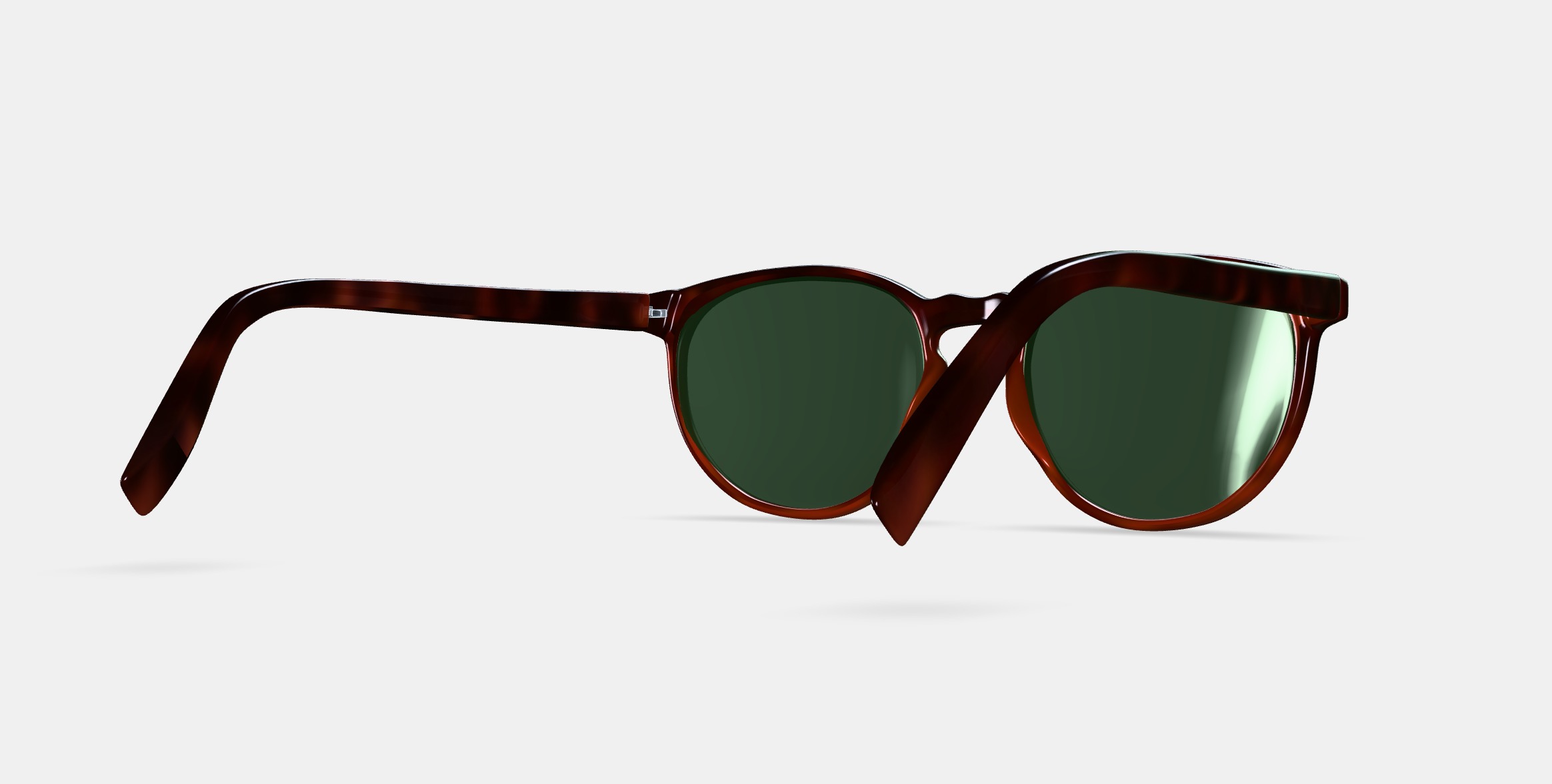 Biren Sunglasses in Cognac Tortoise Fade 3D model_7