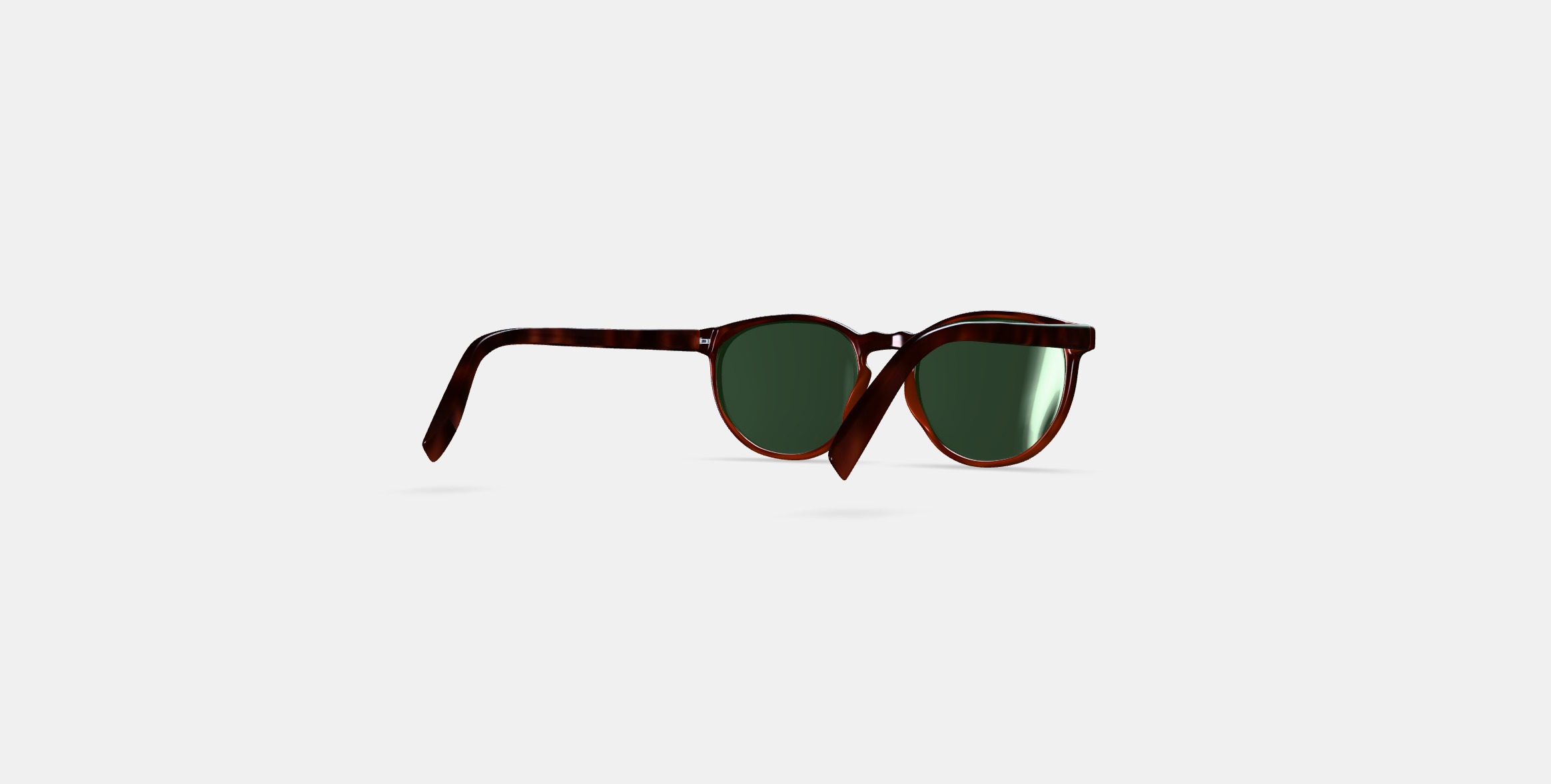 Biren Sunglasses in Cognac Tortoise Fade 3D model_5