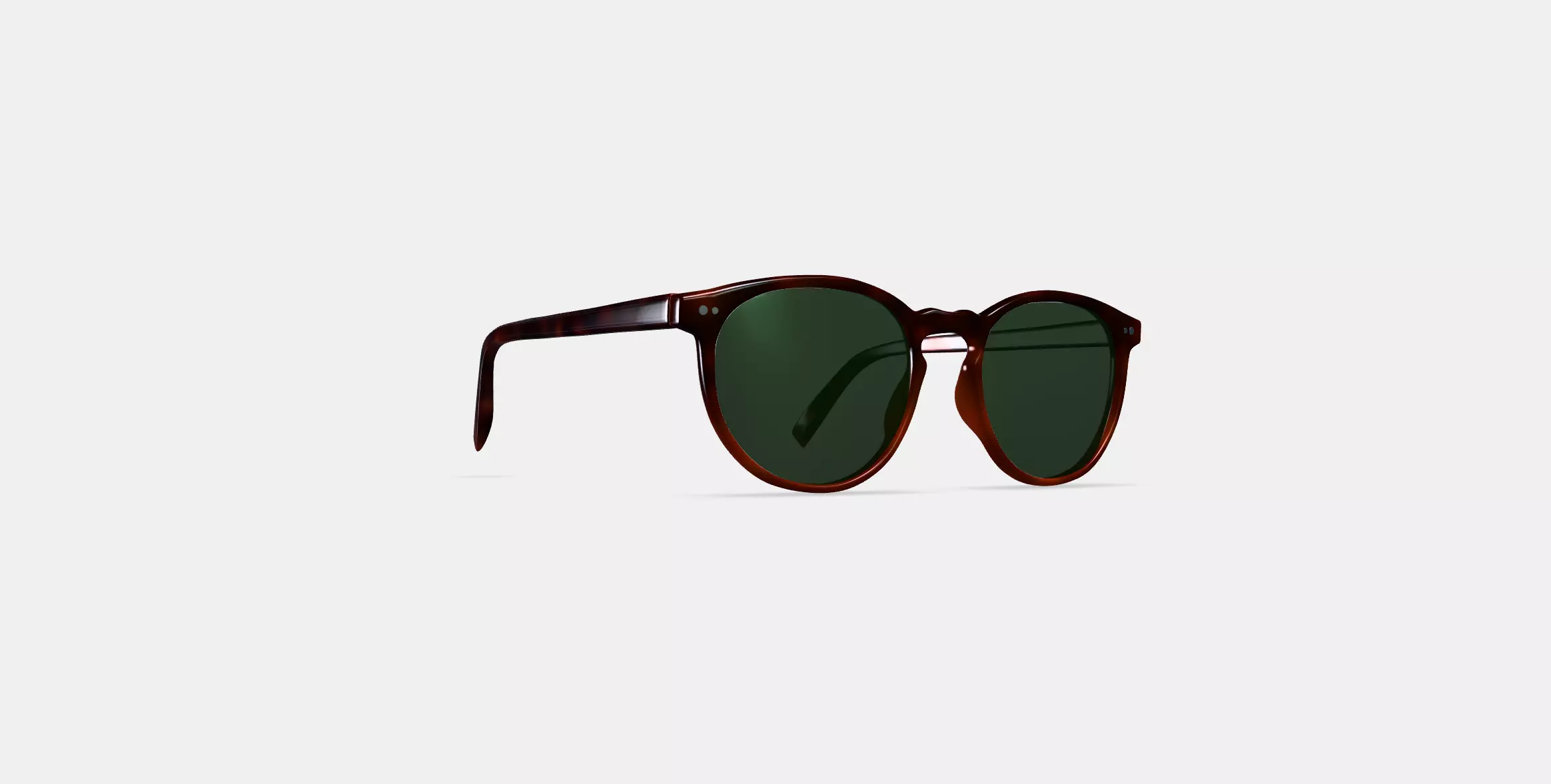 Biren Sunglasses in Cognac Tortoise Fade 3D model_0