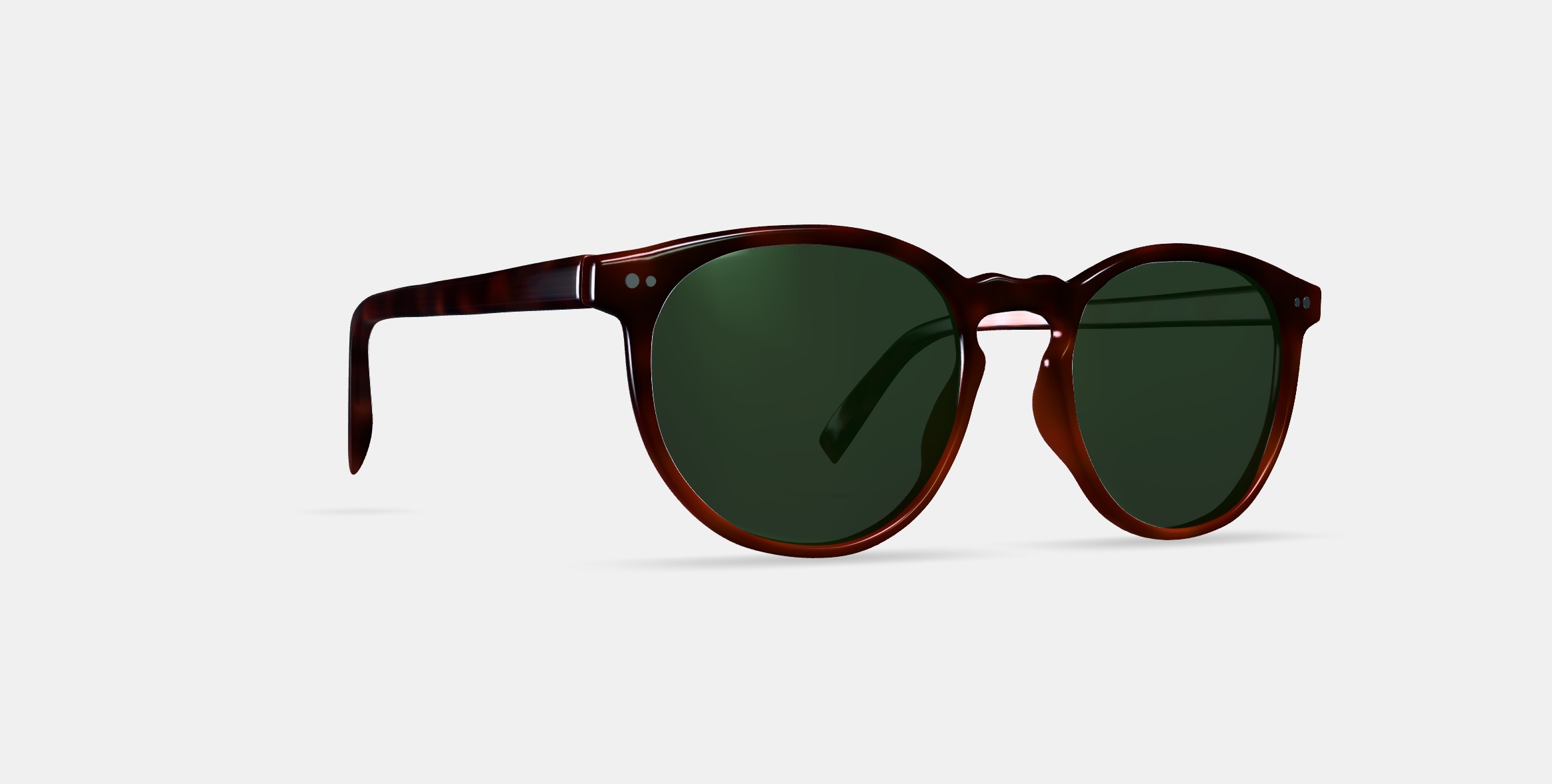 Biren Sunglasses in Cognac Tortoise Fade 3D model_9