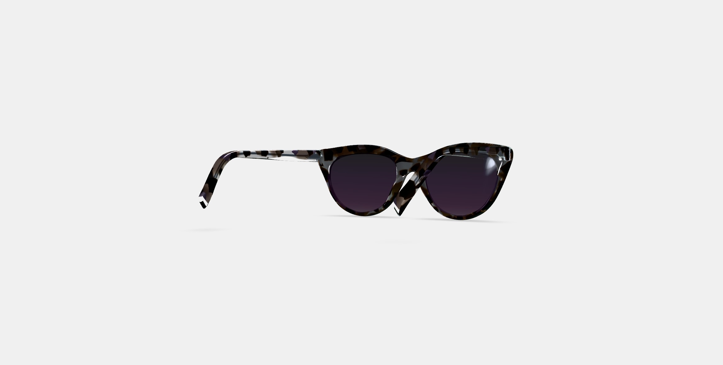 Leta Sunglasses in Black Currant Tortoise 3D model_3