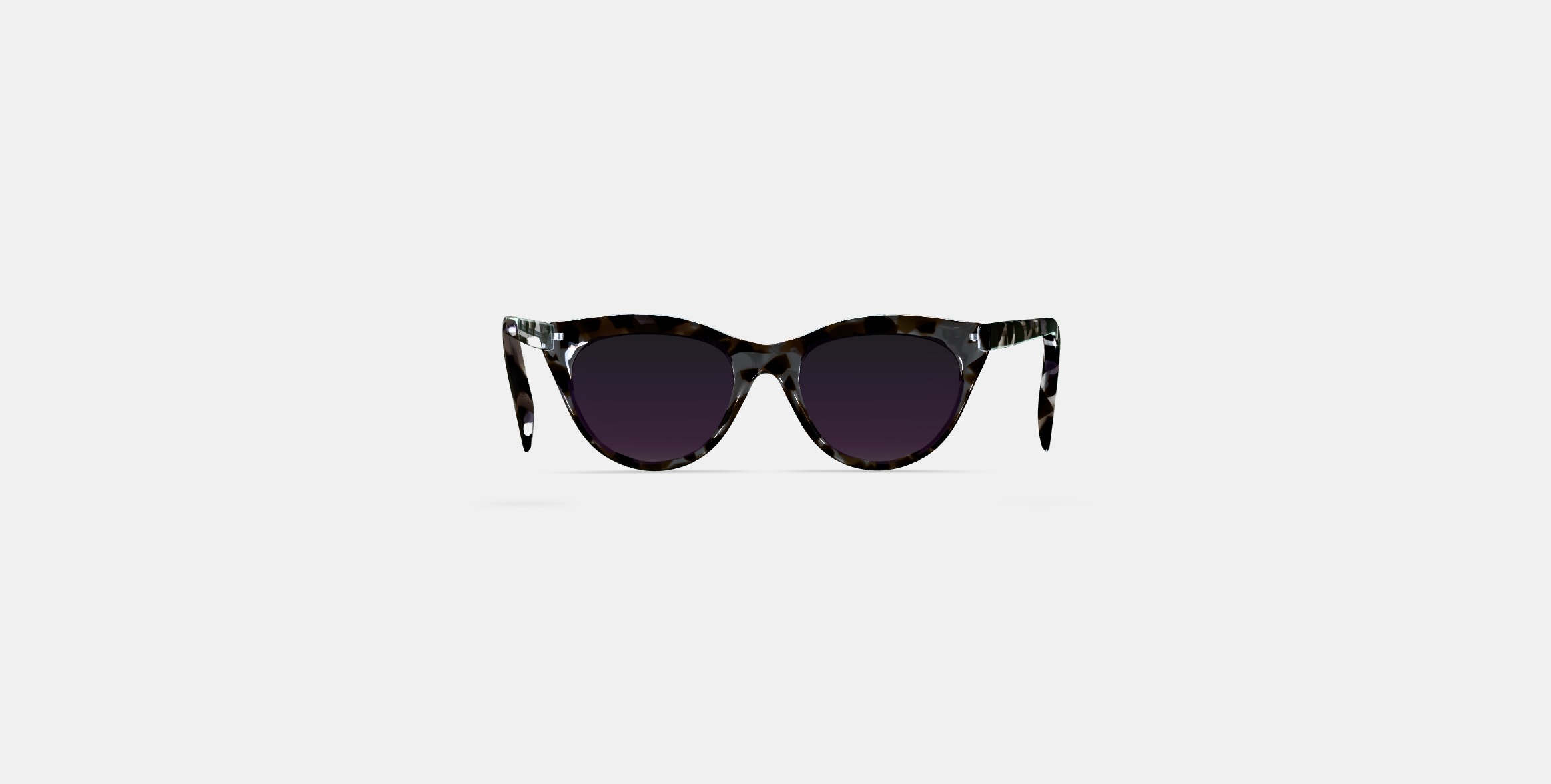 Leta Sunglasses in Black Currant Tortoise 3D model_14
