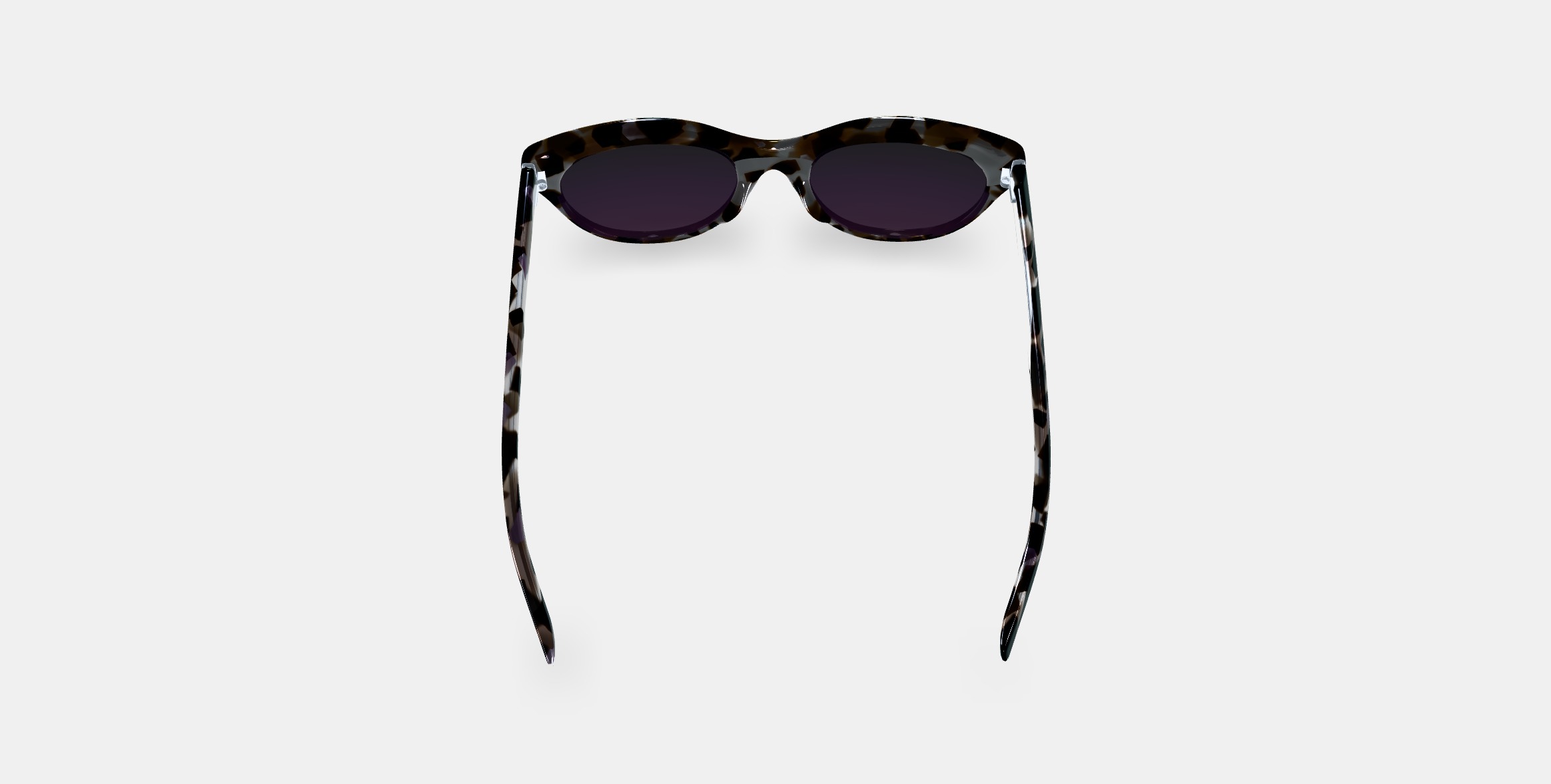 Leta Sunglasses in Black Currant Tortoise 3D model_2