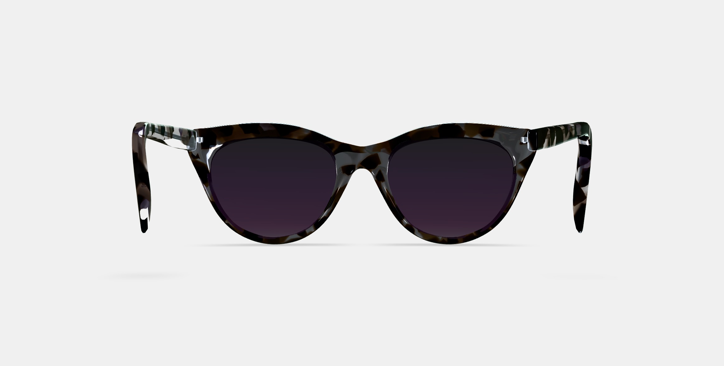 Leta Sunglasses in Black Currant Tortoise 3D model_15