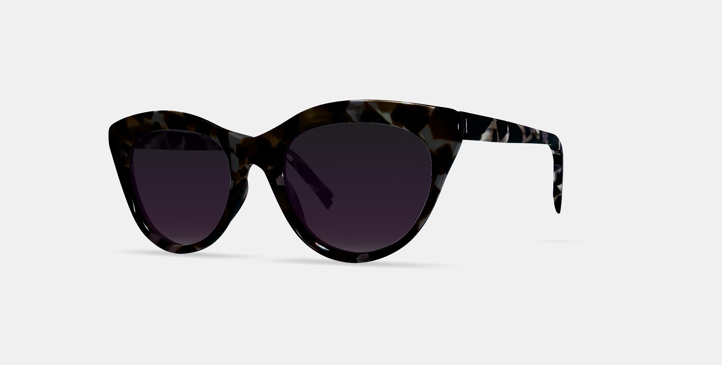 Leta Sunglasses in Black Currant Tortoise 3D model_13