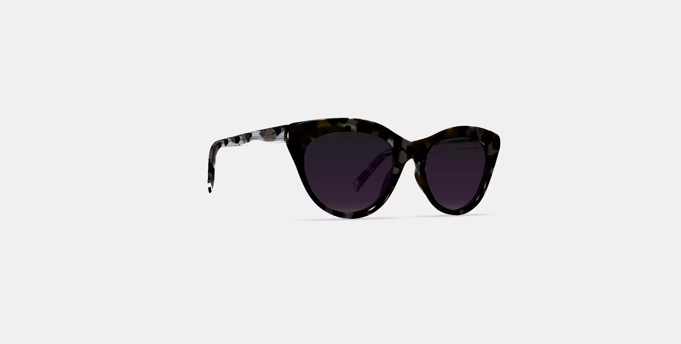 Leta Sunglasses in Black Currant Tortoise 3D model_0
