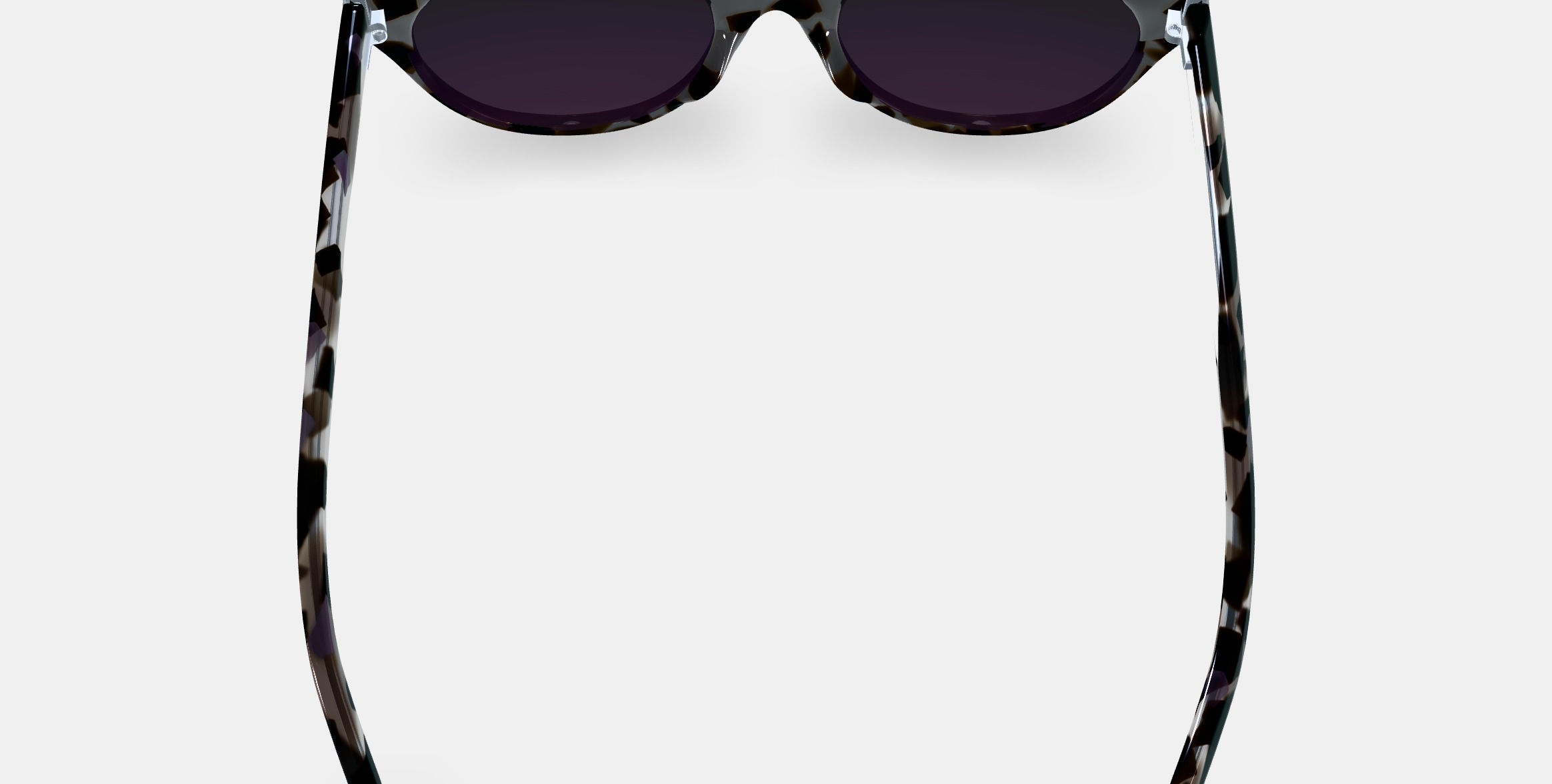Leta Sunglasses in Black Currant Tortoise 3D model_5