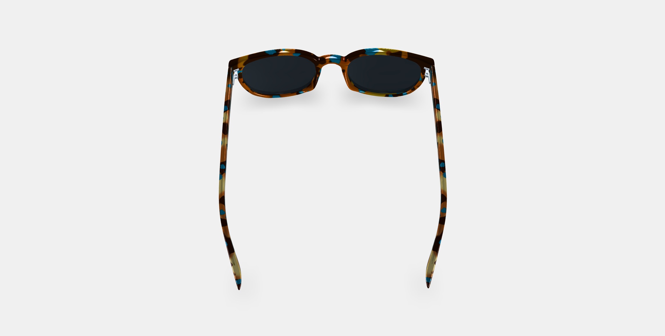 Gillian Sunglasses in Teal Tortoise 3D model_3