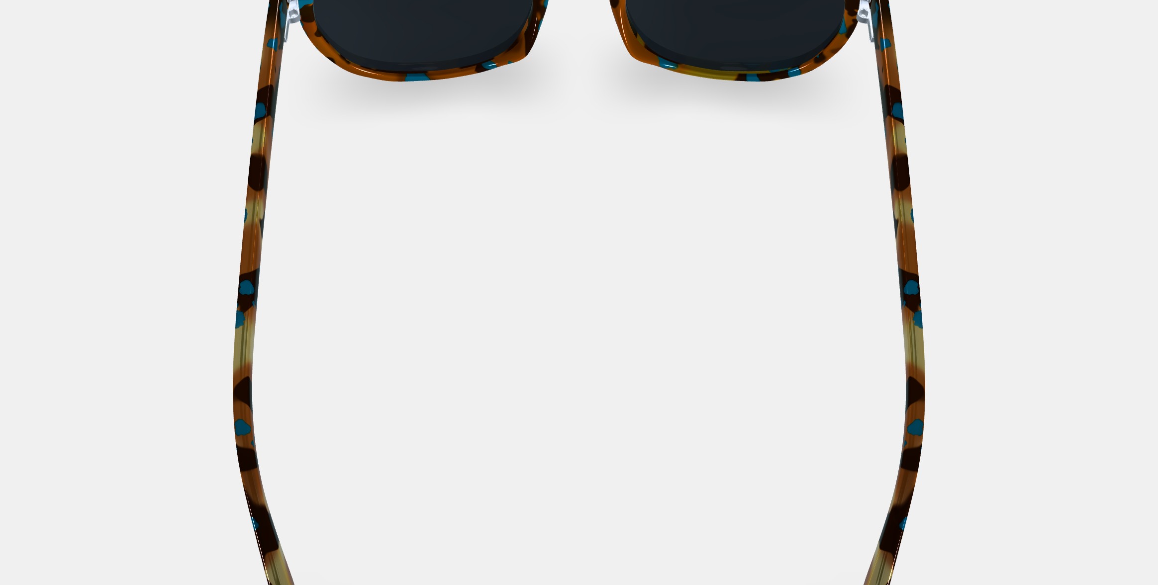 Gillian Sunglasses in Teal Tortoise 3D model_2