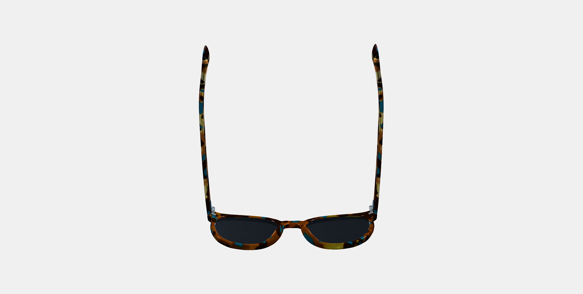 Gillian Sunglasses in Teal Tortoise 3D model_7