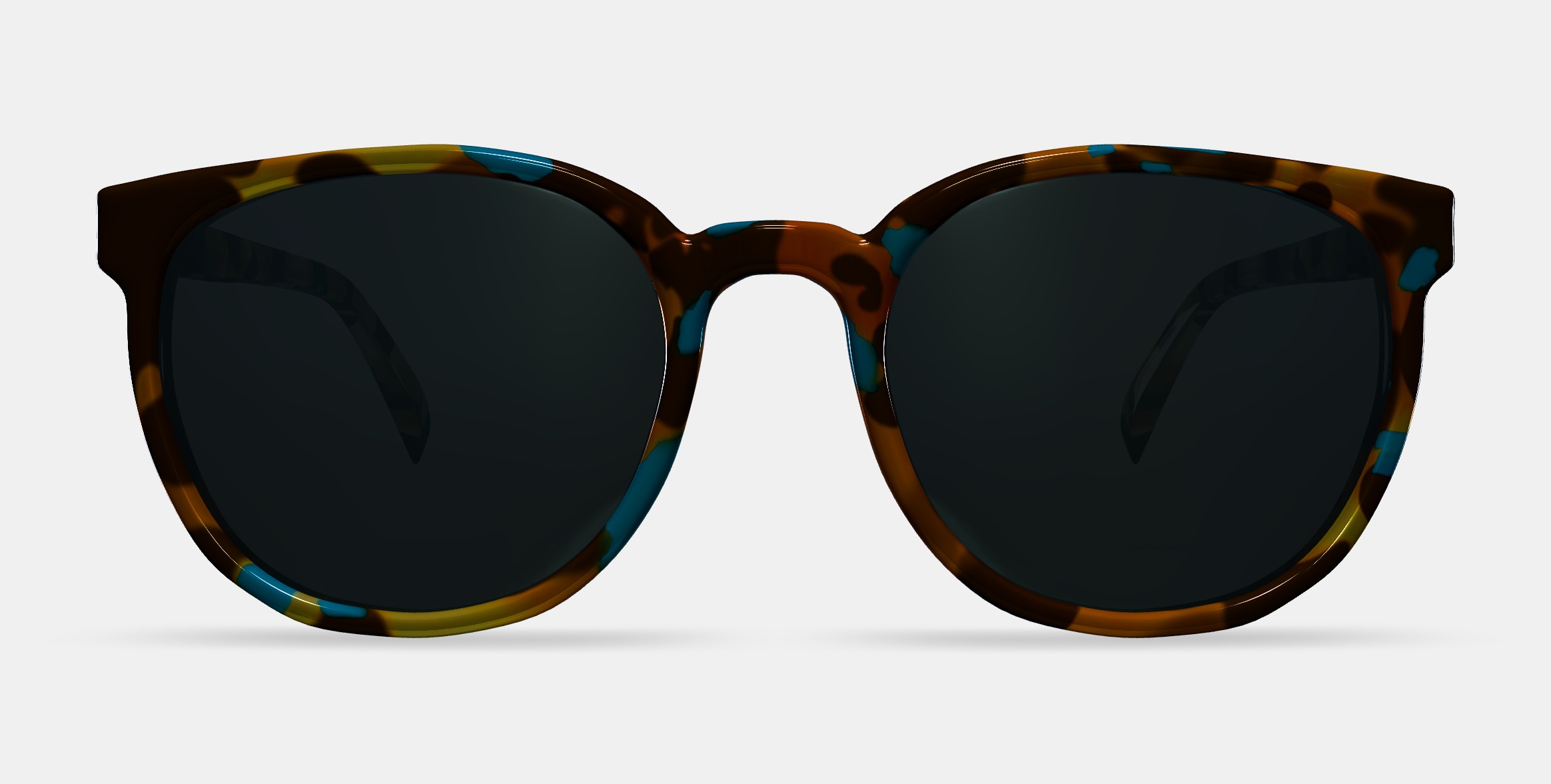 Gillian Sunglasses in Teal Tortoise 3D model_11