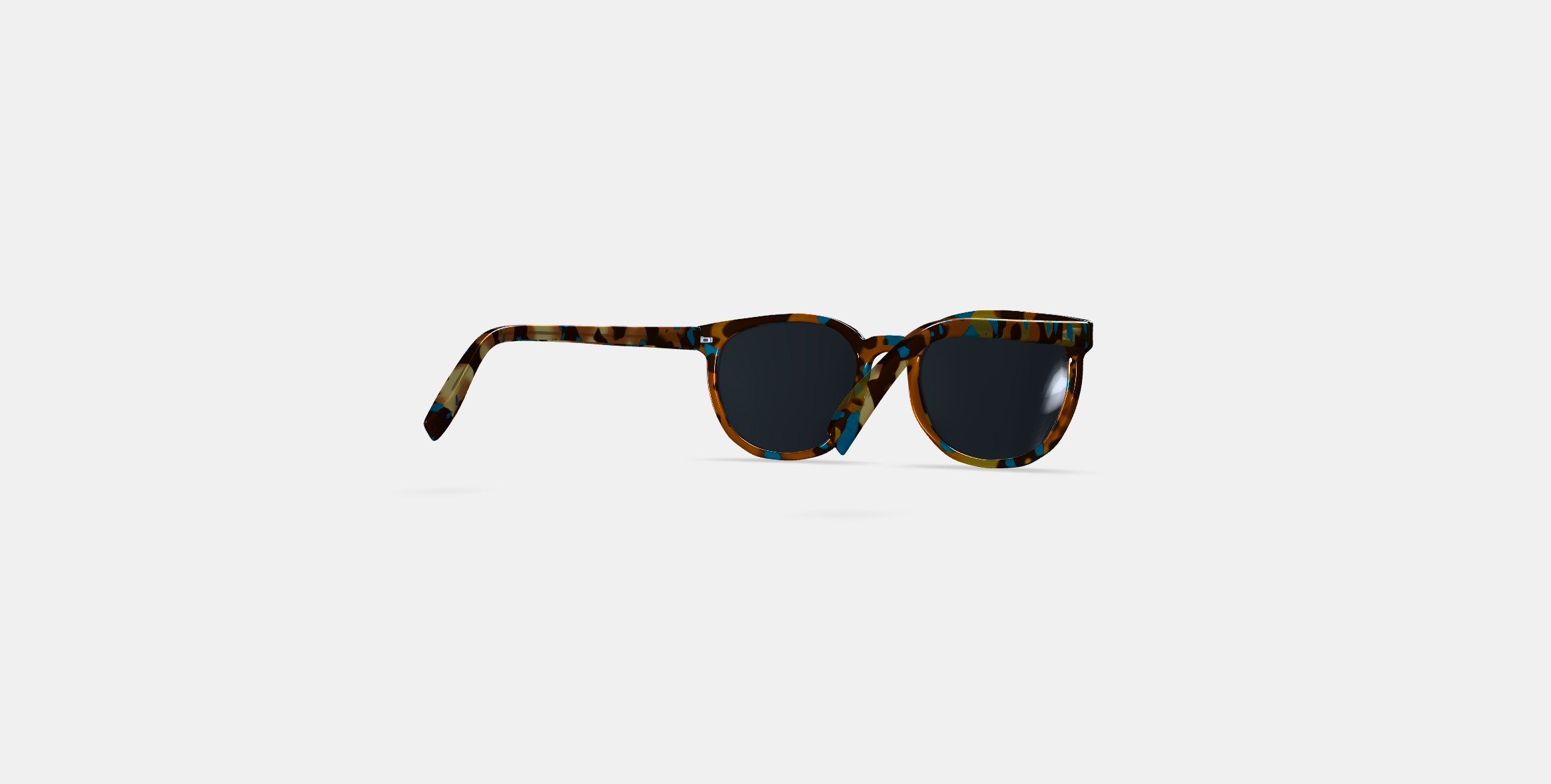 Gillian Sunglasses in Teal Tortoise 3D model_5