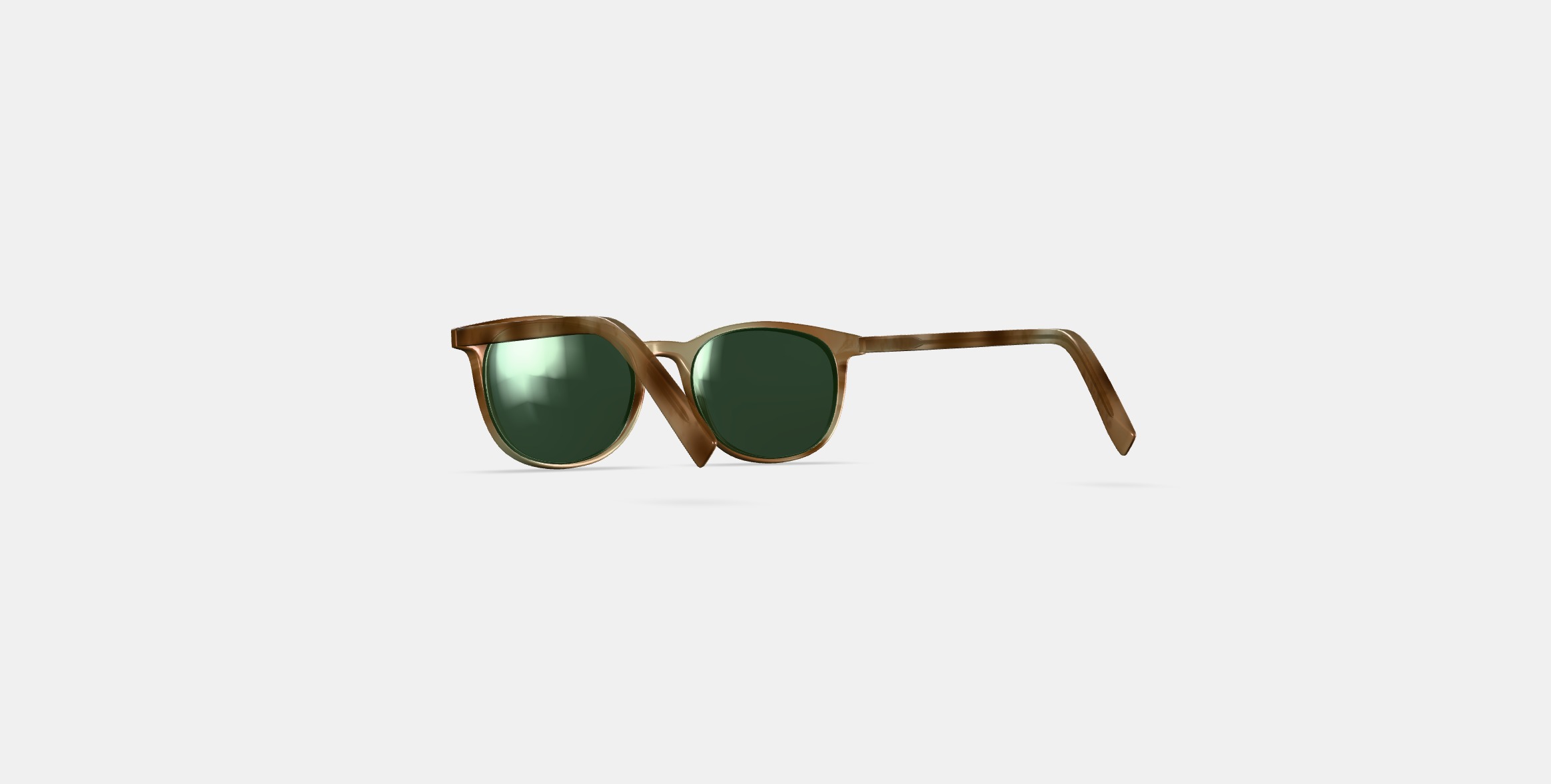 Durand Sunglasses in Oak Resin Matte 3D model_16
