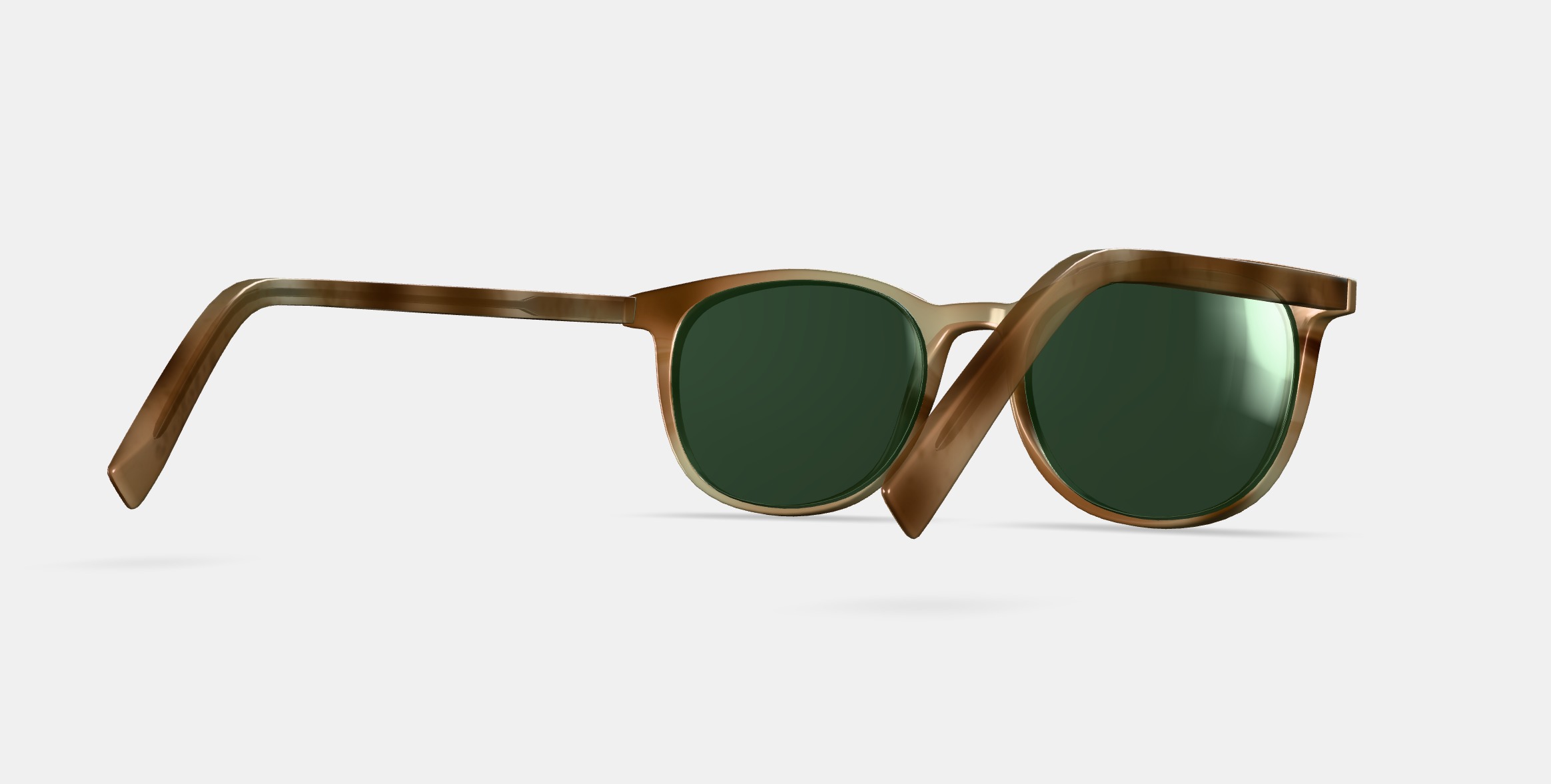 Durand Sunglasses in Oak Resin Matte 3D model_6
