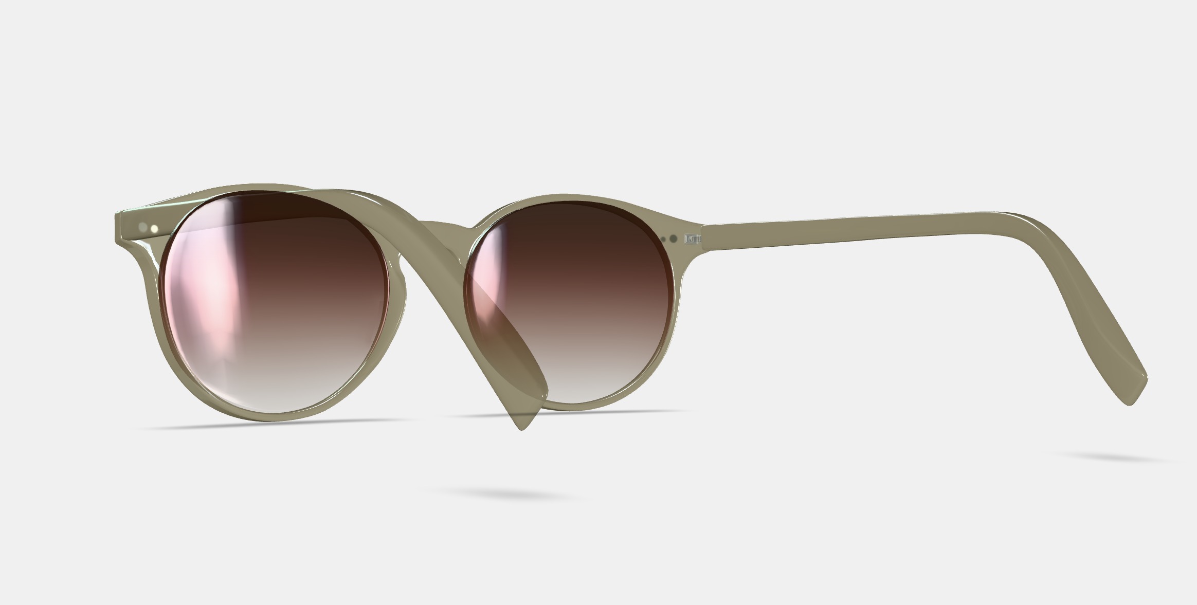 Renton Sunglasses in Grassland Crystal 3D model_3