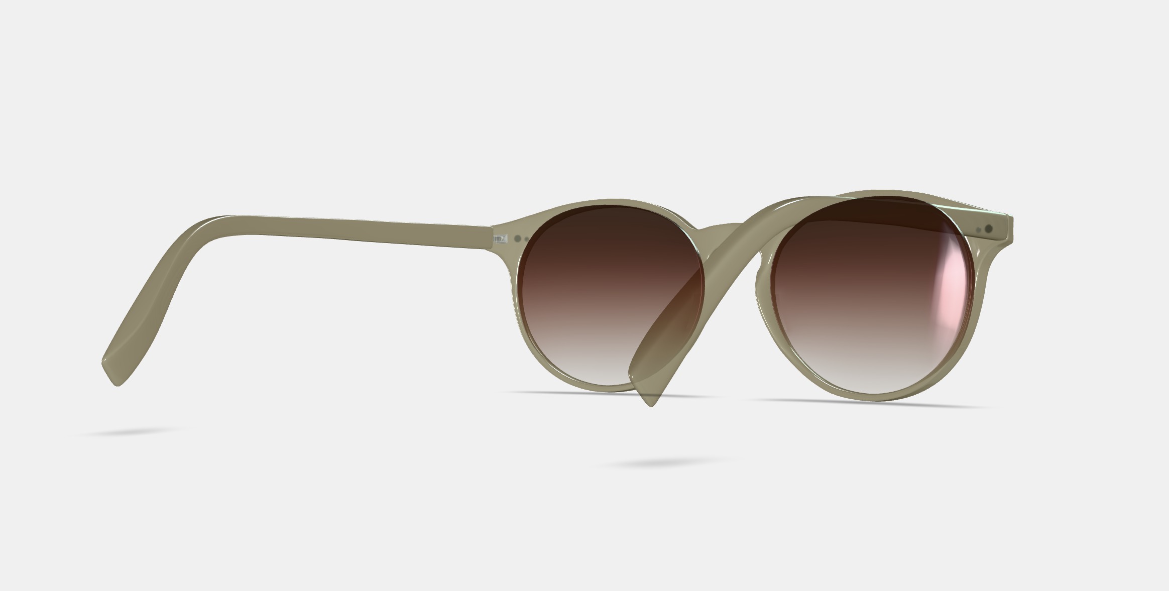 Renton Sunglasses in Grassland Crystal 3D model_5