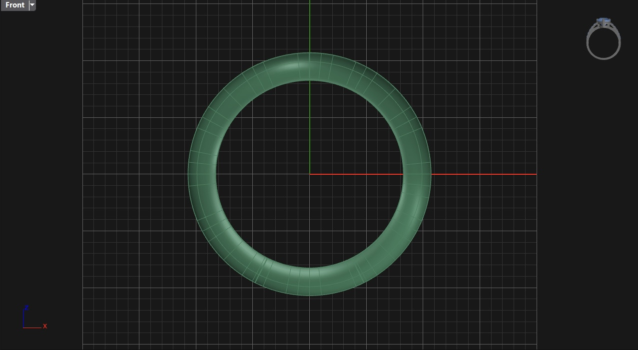  free form ring N12  3D print model_7