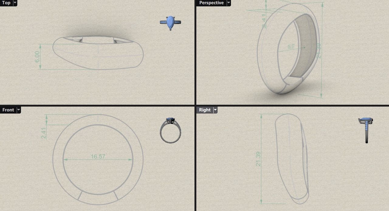  free form ring N12  3D print model_9