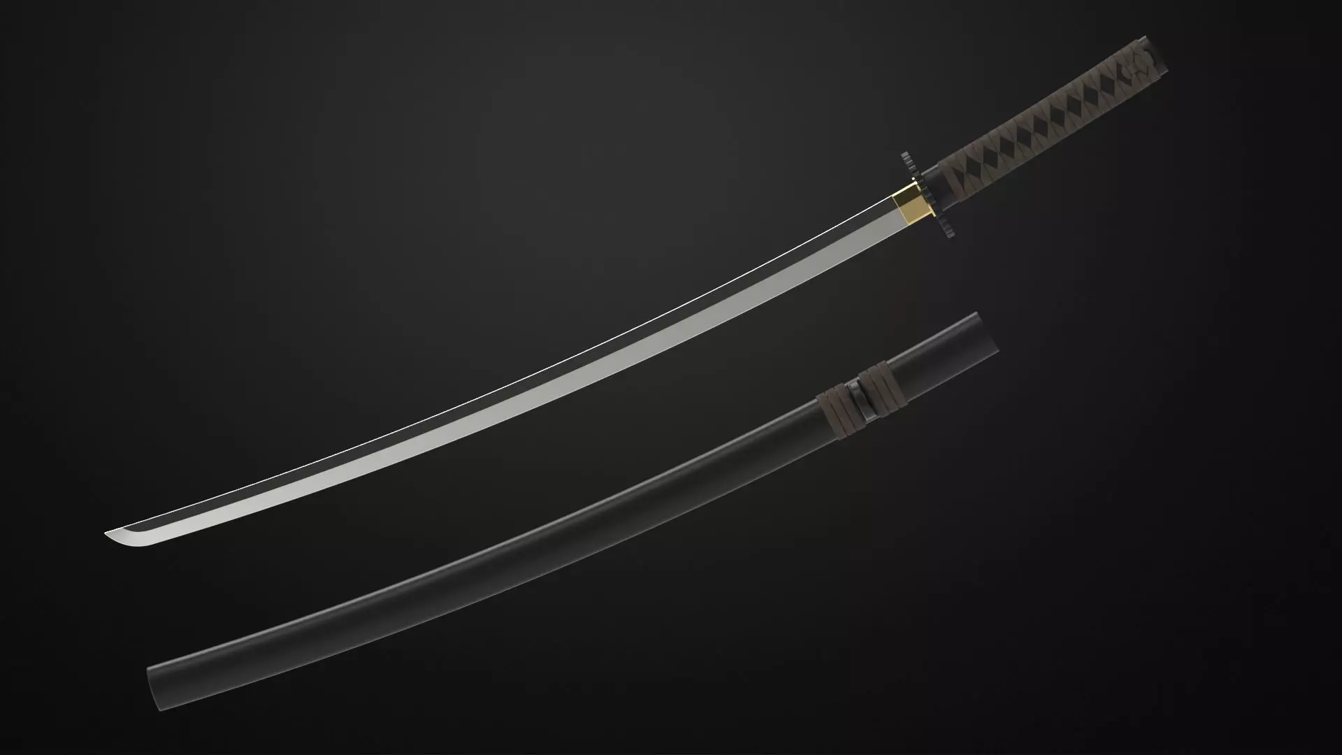 Weapons Encyclopedia 002 Uchigatana 3D print model_0