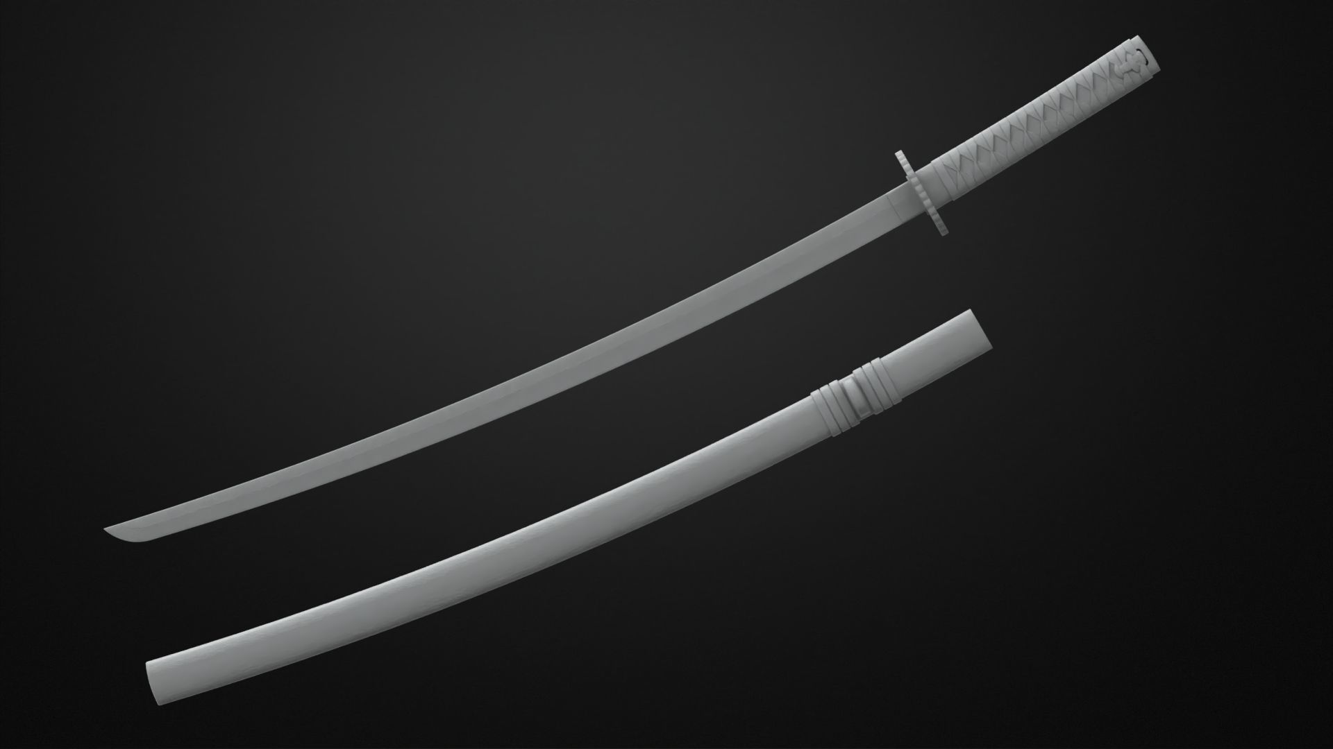 Weapons Encyclopedia 002 Uchigatana 3D print model_2