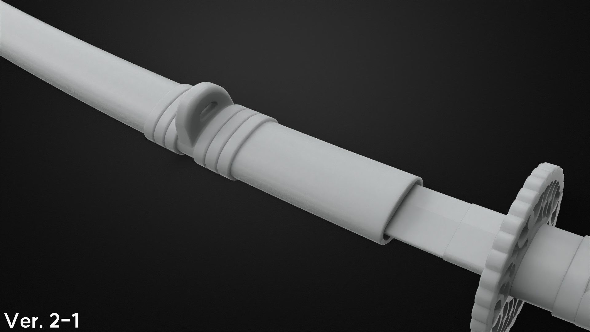 Weapons Encyclopedia 002 Uchigatana 3D print model_7