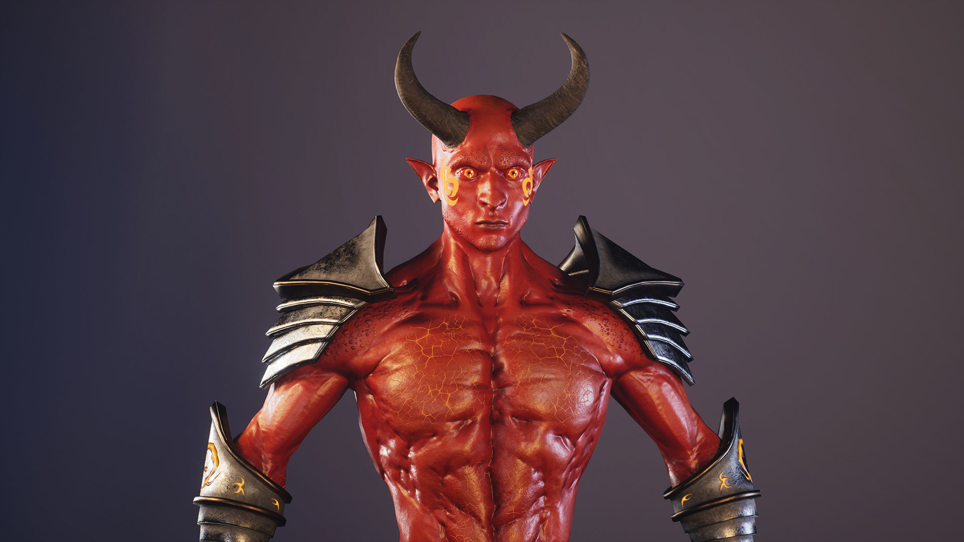 Demon Low-poly 3D model_6