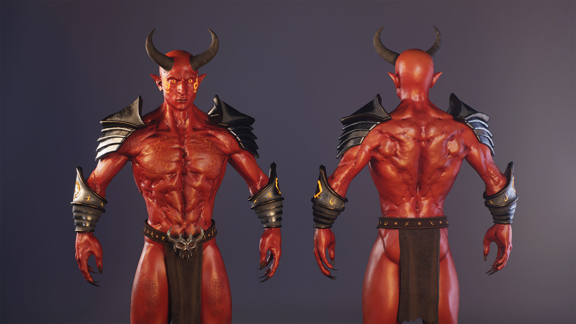 Demon Low-poly 3D model_8