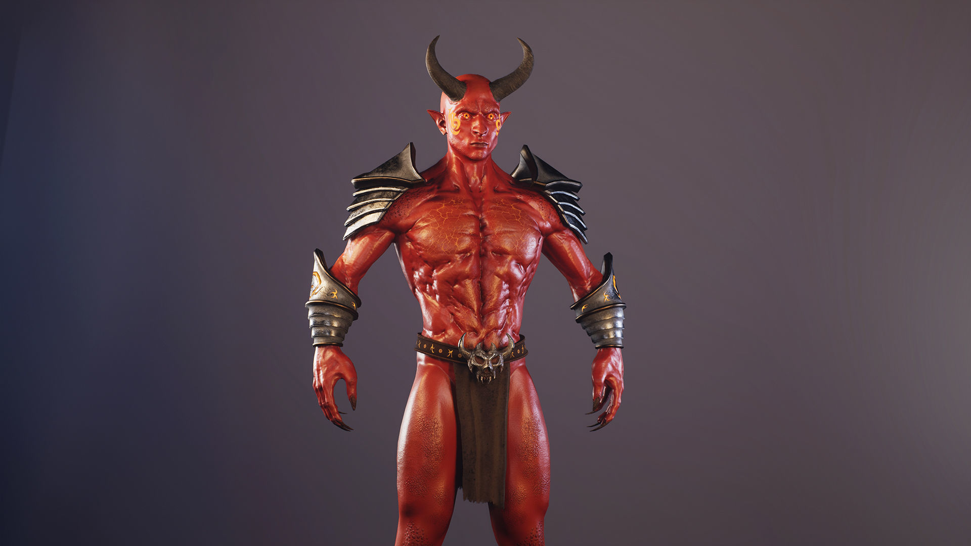 Demon Low-poly 3D model_7
