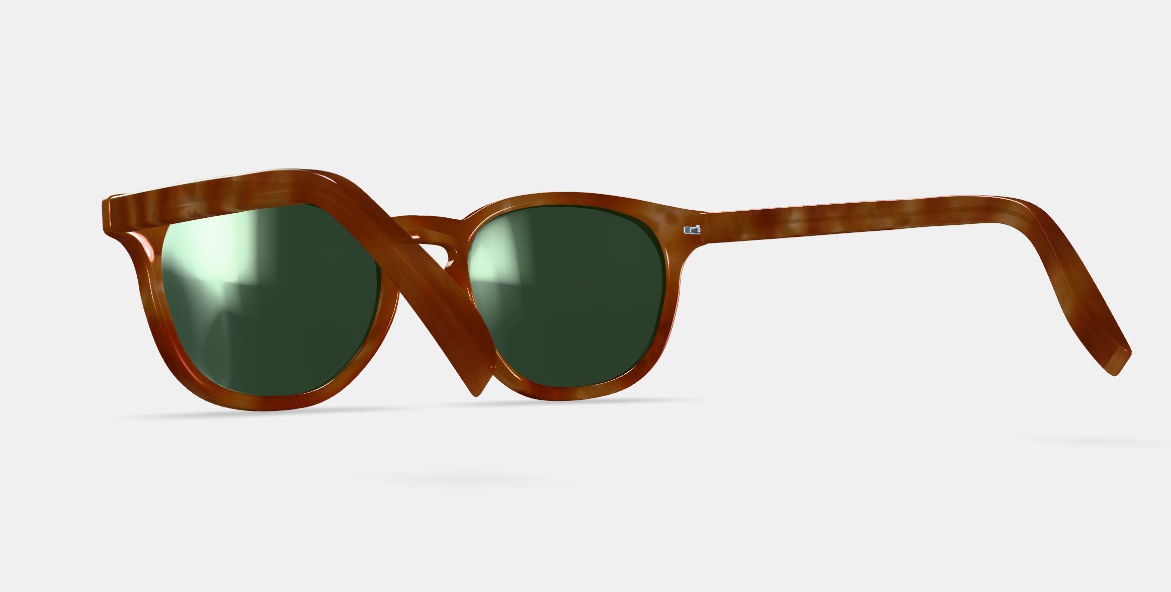Toddy Sunglasses in Sequoia Tortoise 3D model_5