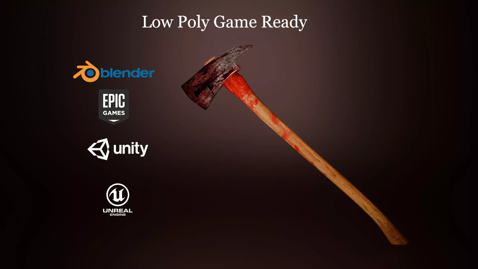 Axe 3d model Game Ready Low-poly 3D model_0