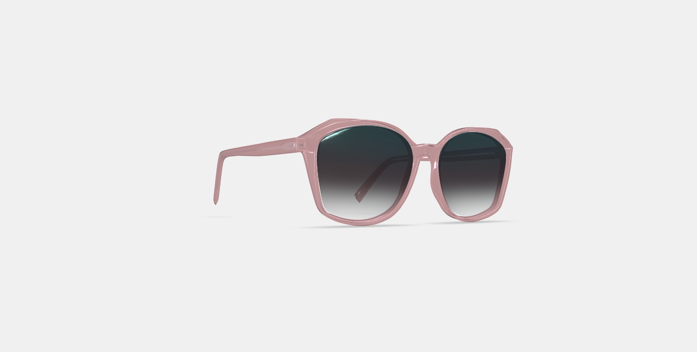 Nancy Sunglasses in Rose Crystal 3D model_4