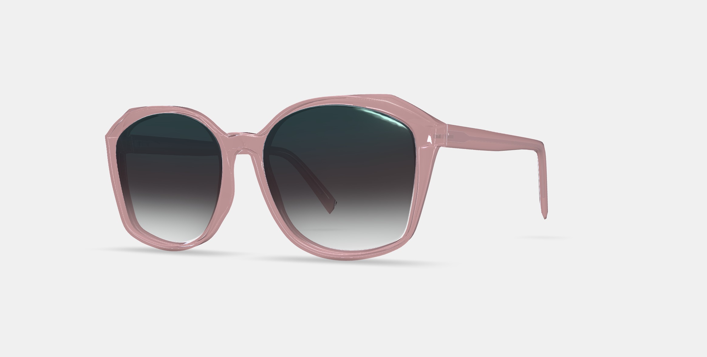 Nancy Sunglasses in Rose Crystal 3D model_12