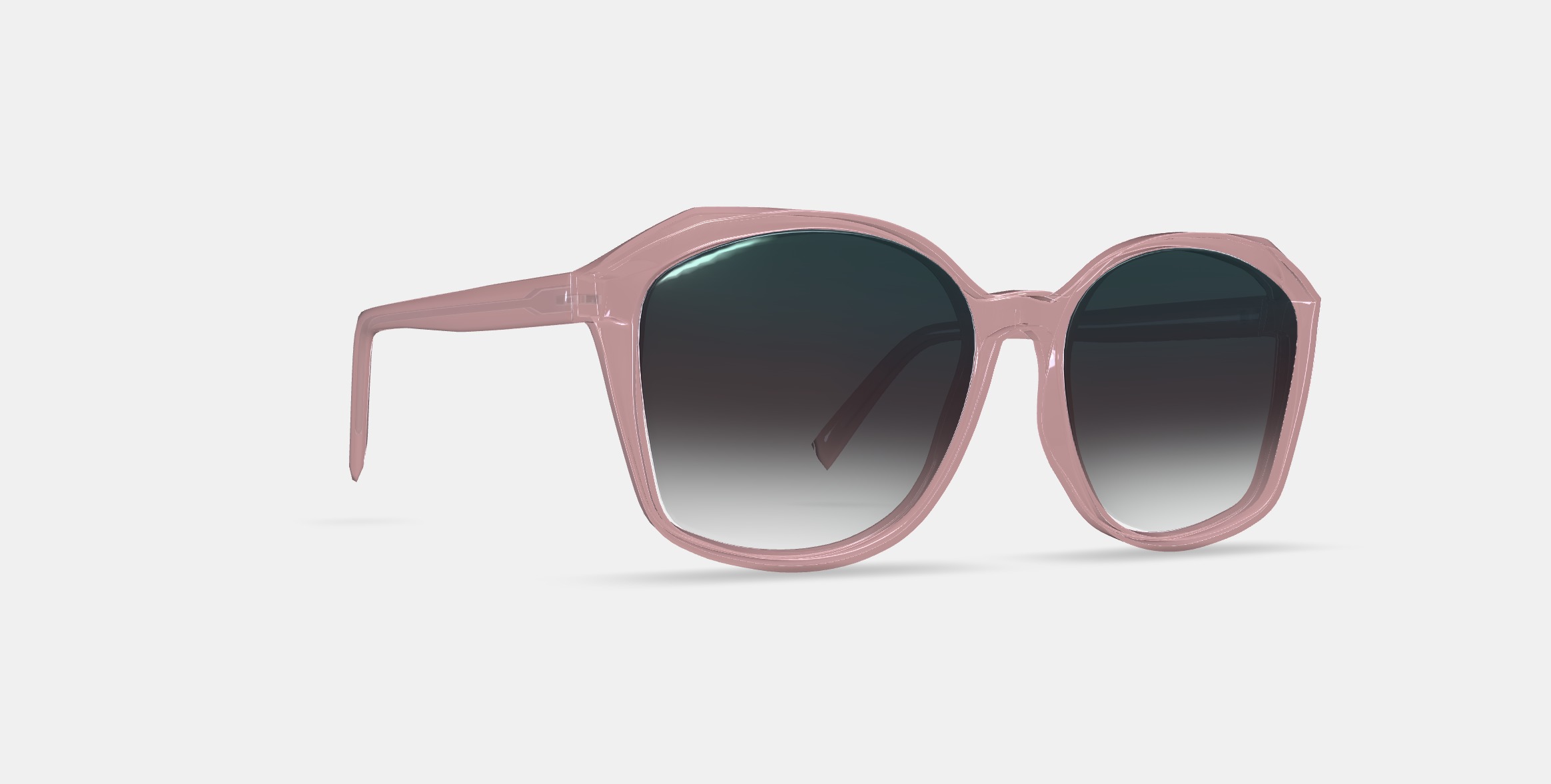 Nancy Sunglasses in Rose Crystal 3D model_9