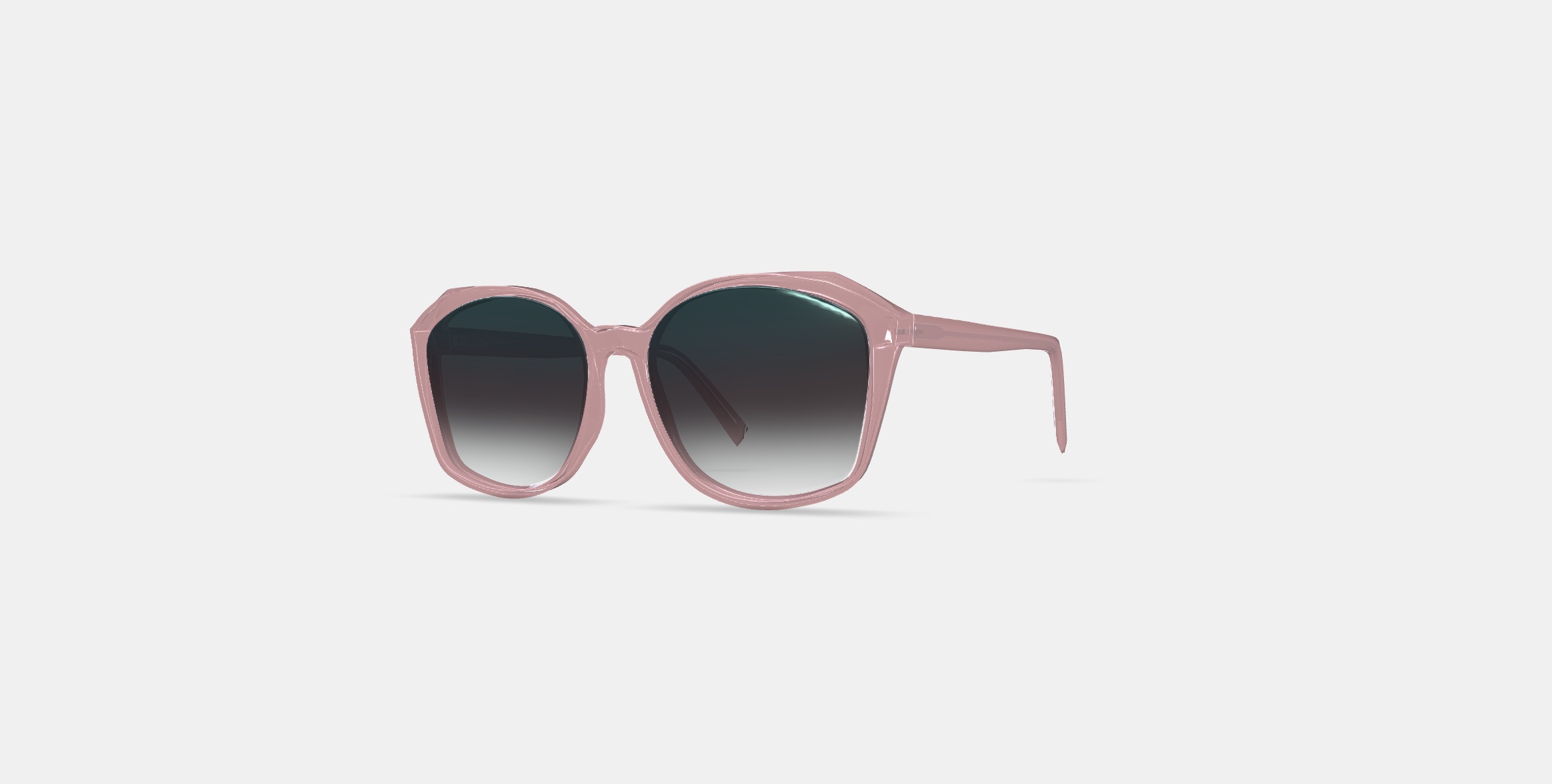 Nancy Sunglasses in Rose Crystal 3D model_11