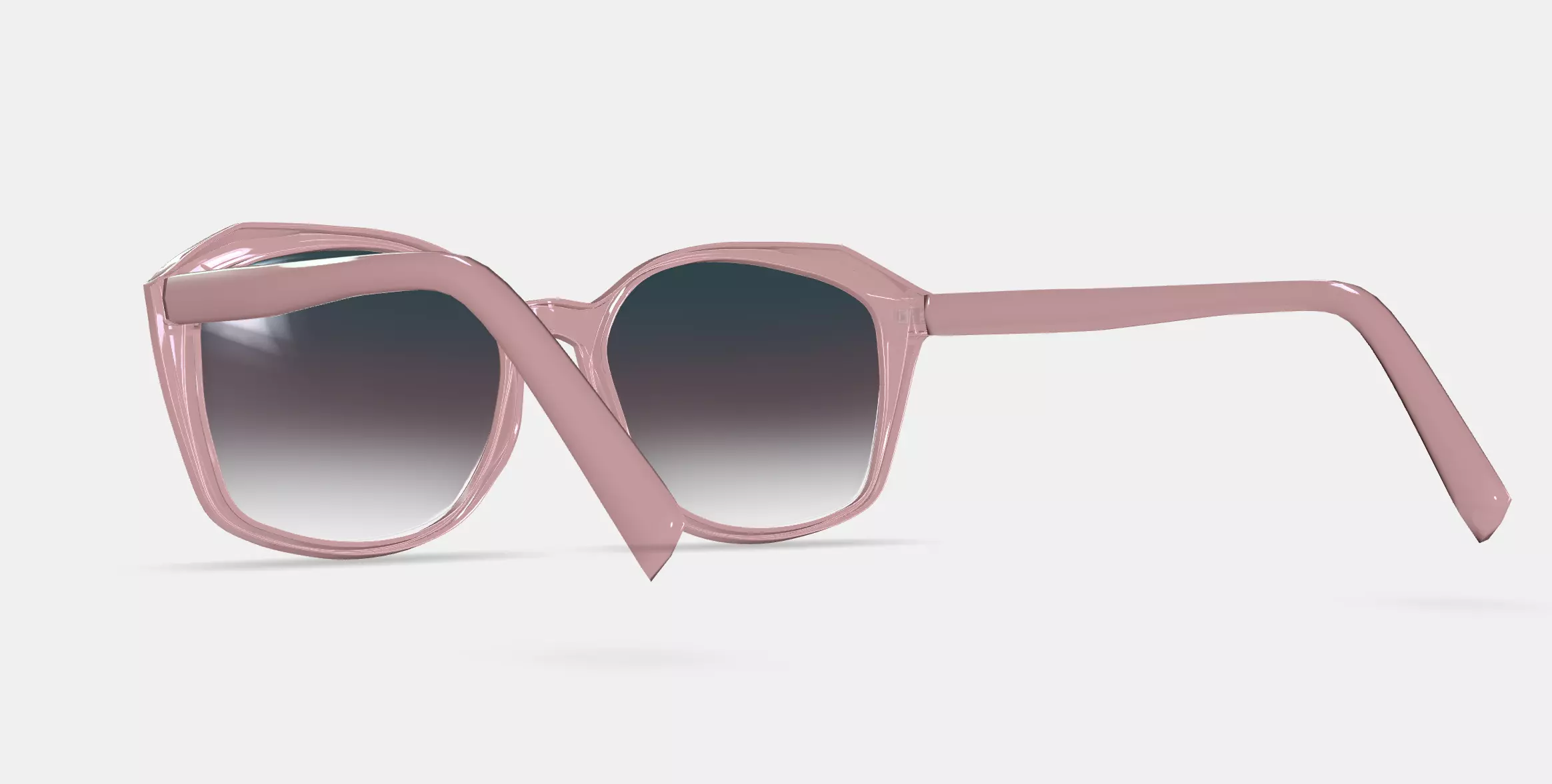 Nancy Sunglasses in Rose Crystal 3D model_0